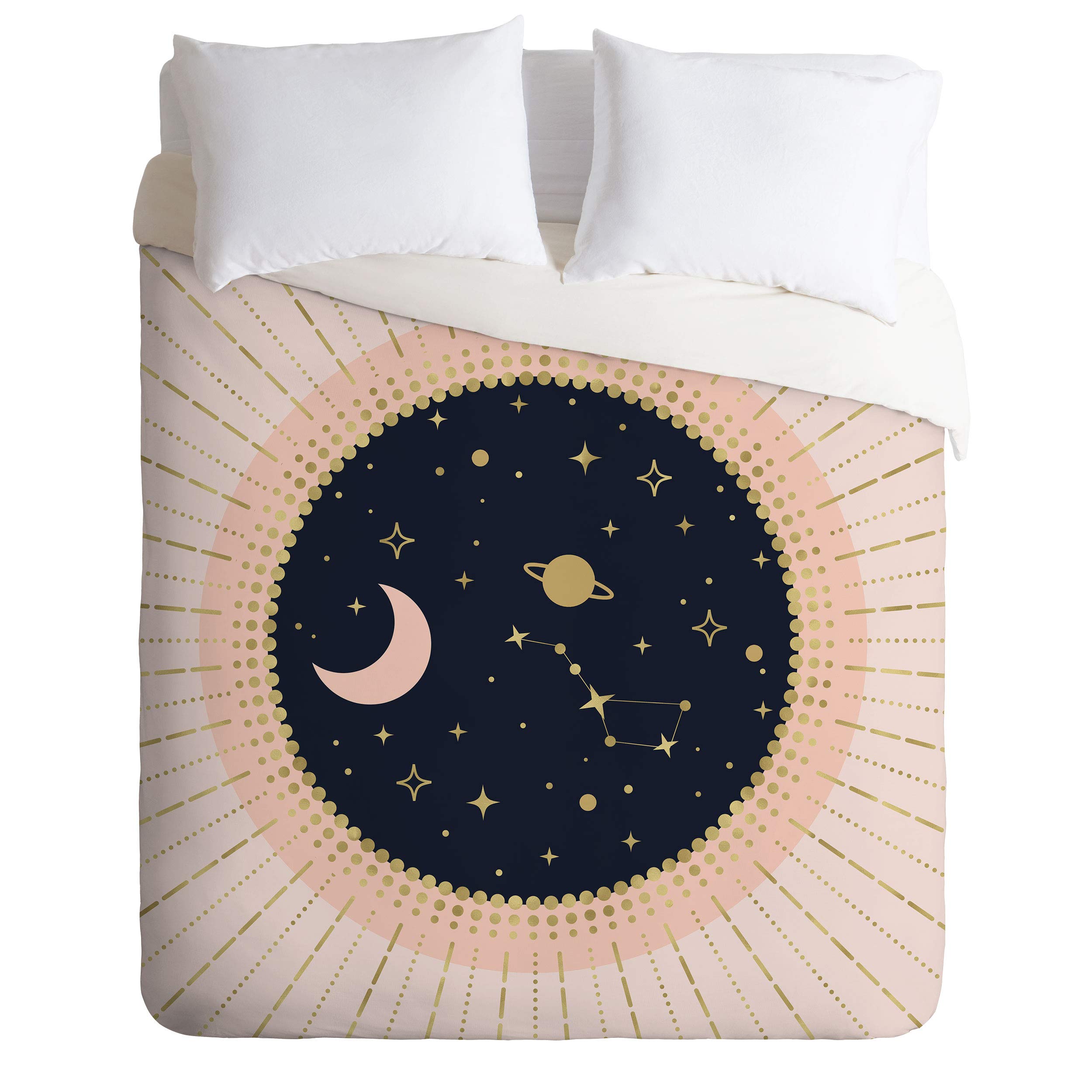 Love in Space Comforter Set by Emanuela Carratoni - Twin/XL Size with Matching Pillowcases | Space-Themed Bedding for Kids & Teens Rooms | Perfect for Galaxy Decor & Astronaut Lovers