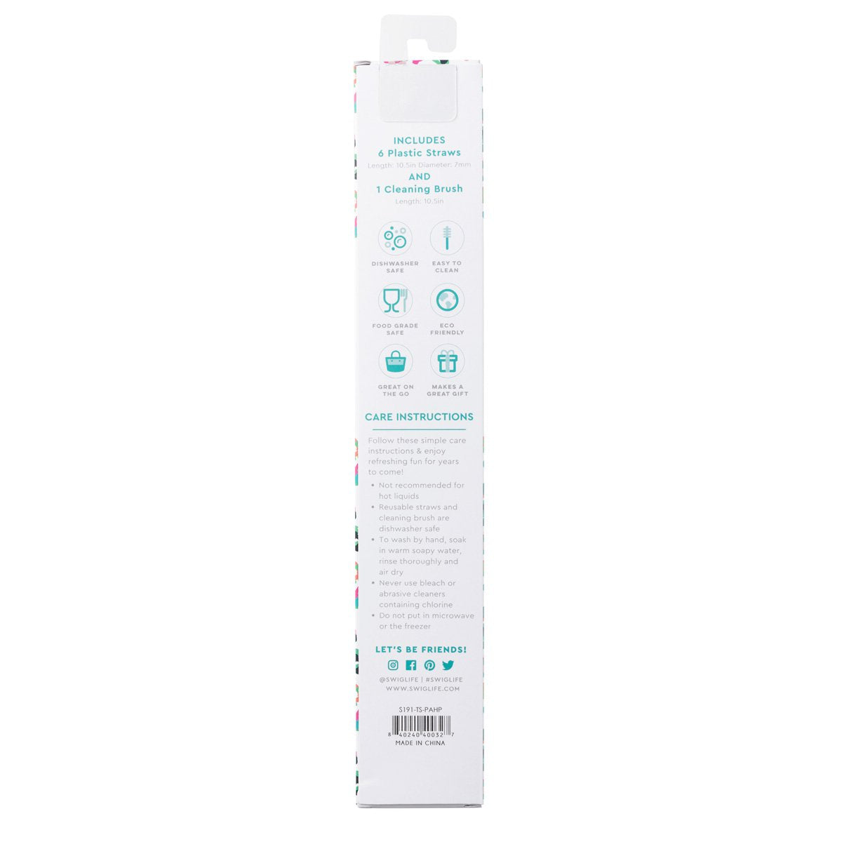 Eco-Friendly Party Animal Hot Pink Reusable Straw Set - Perfect for Birthday Parties, Bachelorette Events & Summer Cocktails