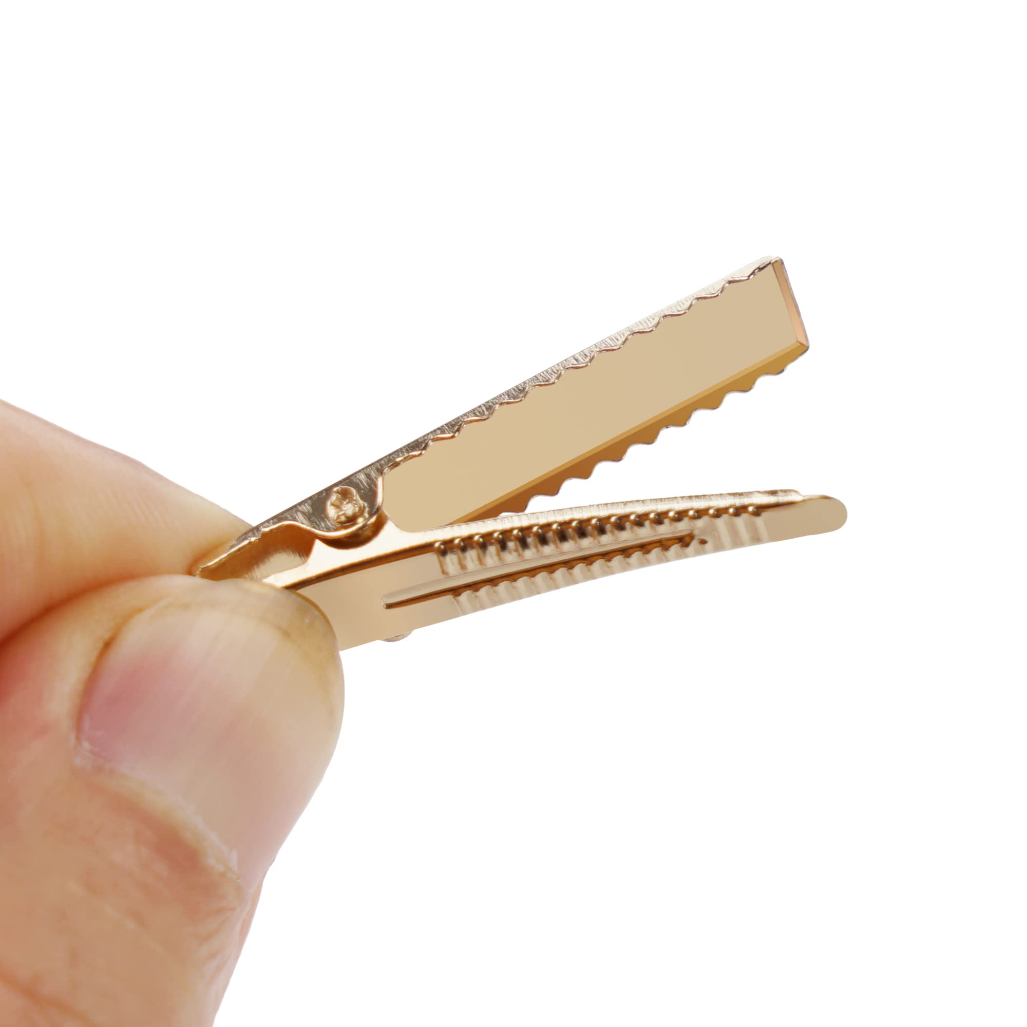 50 Pcs 3.5cm Gold Alligator Hair Clips for DIY Crafts, Hair Styling, Makeup & Accessories - Perfect for Bridal, Cosplay, Salon & Fashion Styling