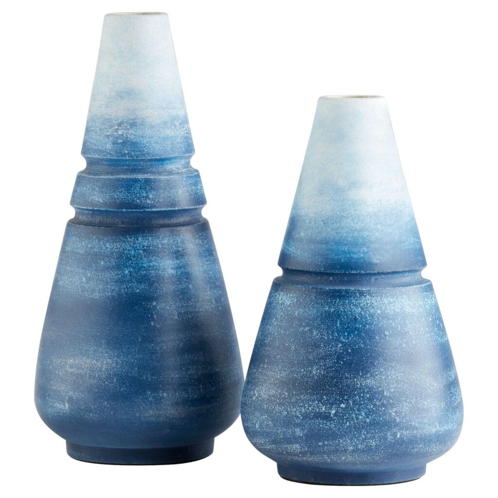 Cyan Design 11550 Amarna Vase - Large Blue Ombre Ceramic Vase for Home Decor, Wedding Centerpiece & Boho Living Room Accent