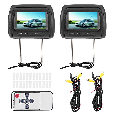 2 x 7 Inch Wireless Car Headrest DVD Player with Adjustable LCD Display - Portable MP5 Video Player for Backseat Entertainment | Perfect for Long Road Trips & Family Travel