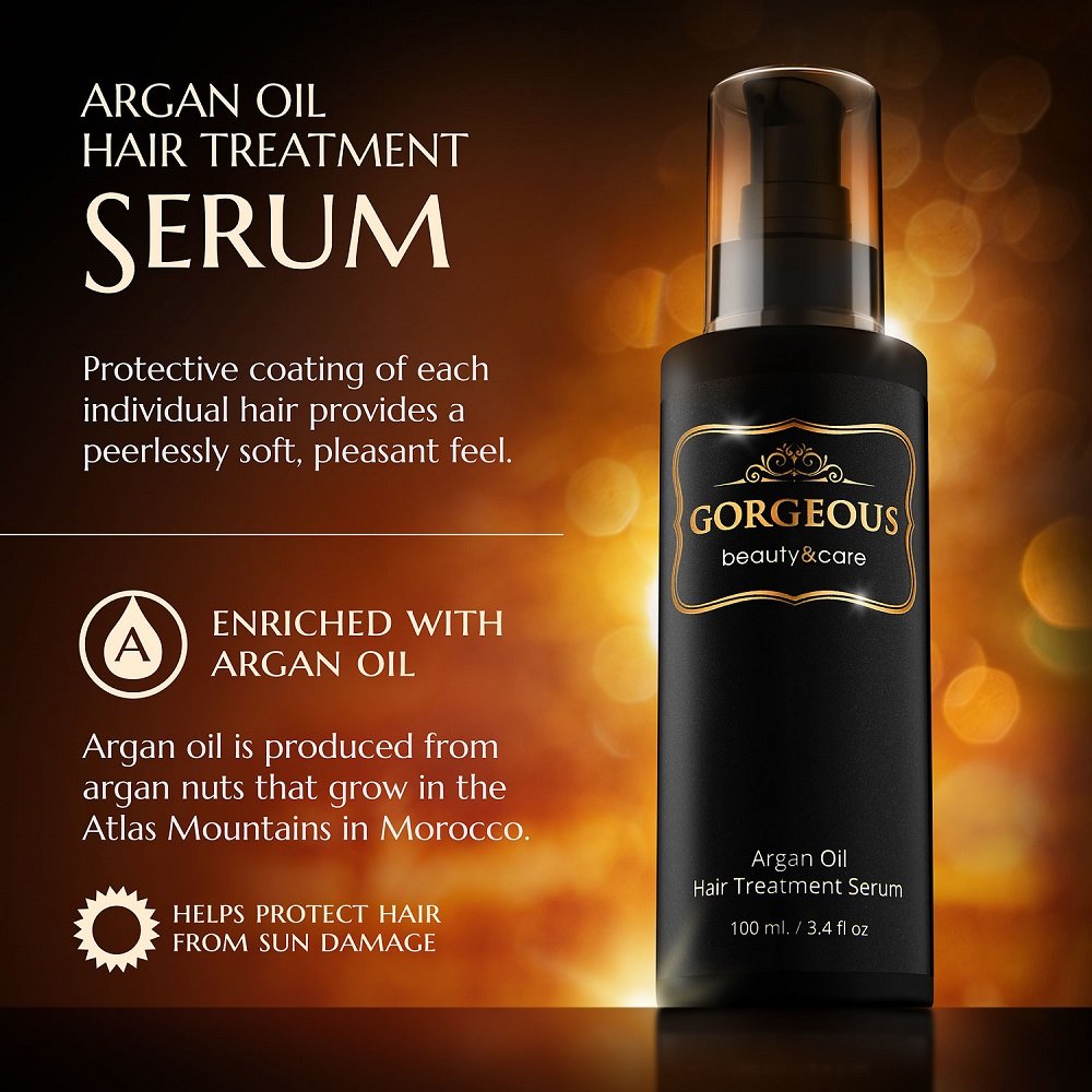 Premium Argan Oil Shampoo, Hair Mask & Oil Set - Hydrating Hair Care Trio for Dry, Damaged Hair | Perfect Gift for Women - Salon Quality Treatment at Home