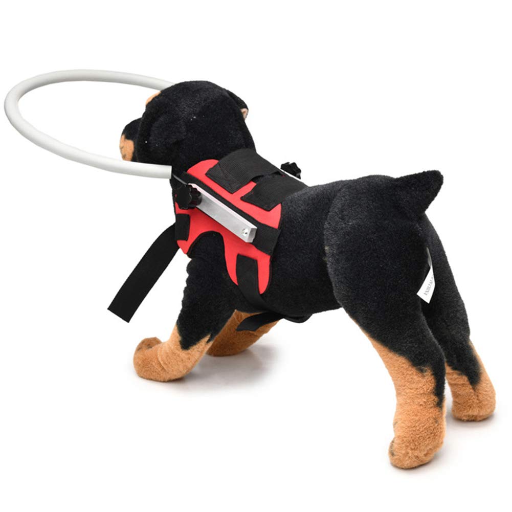 Blind Dog Harness Vest - Anti Collision Ring & Guiding Device for Blind Pets (Red, Size S) - Perfect for Indoor Safety & Outdoor Walks