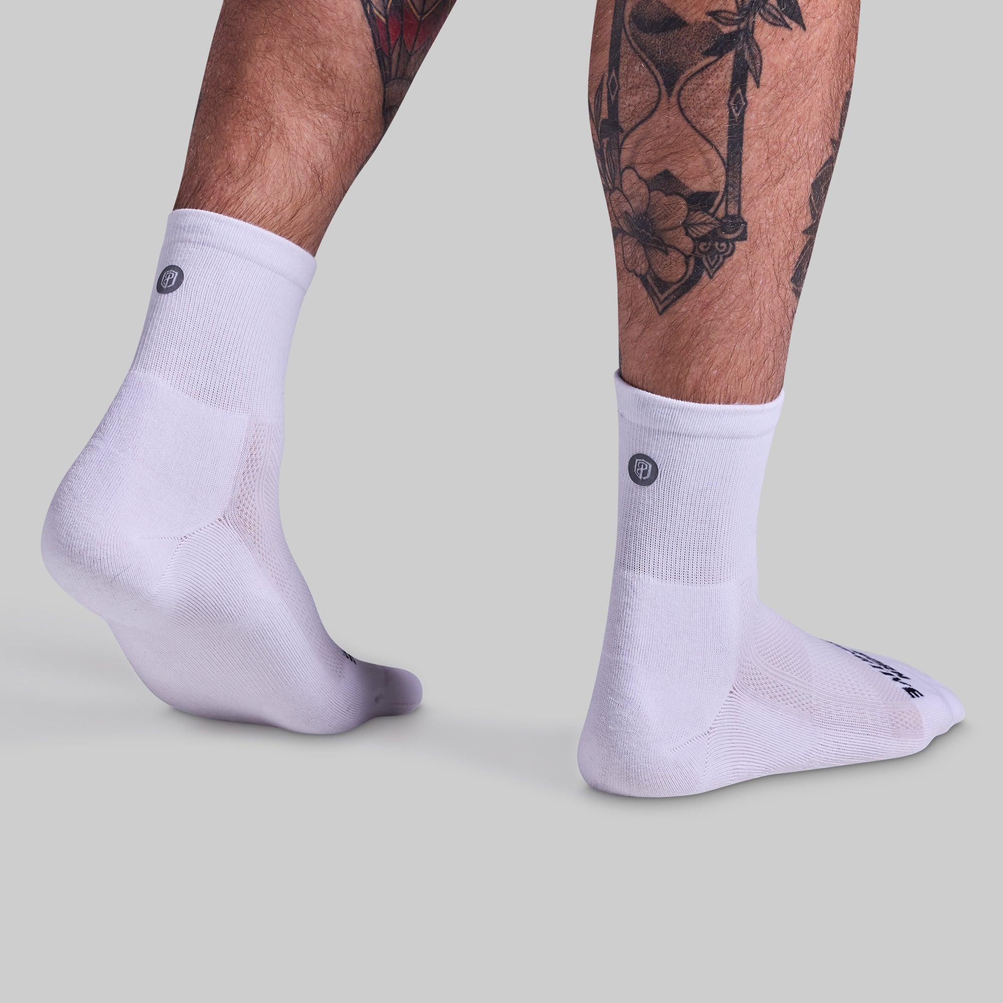 High-Performance Half Crew Socks for Men & Women - Moisture-Wicking Athletic Socks (White) - Perfect for Running, Hiking, Gym & Everyday Comfort