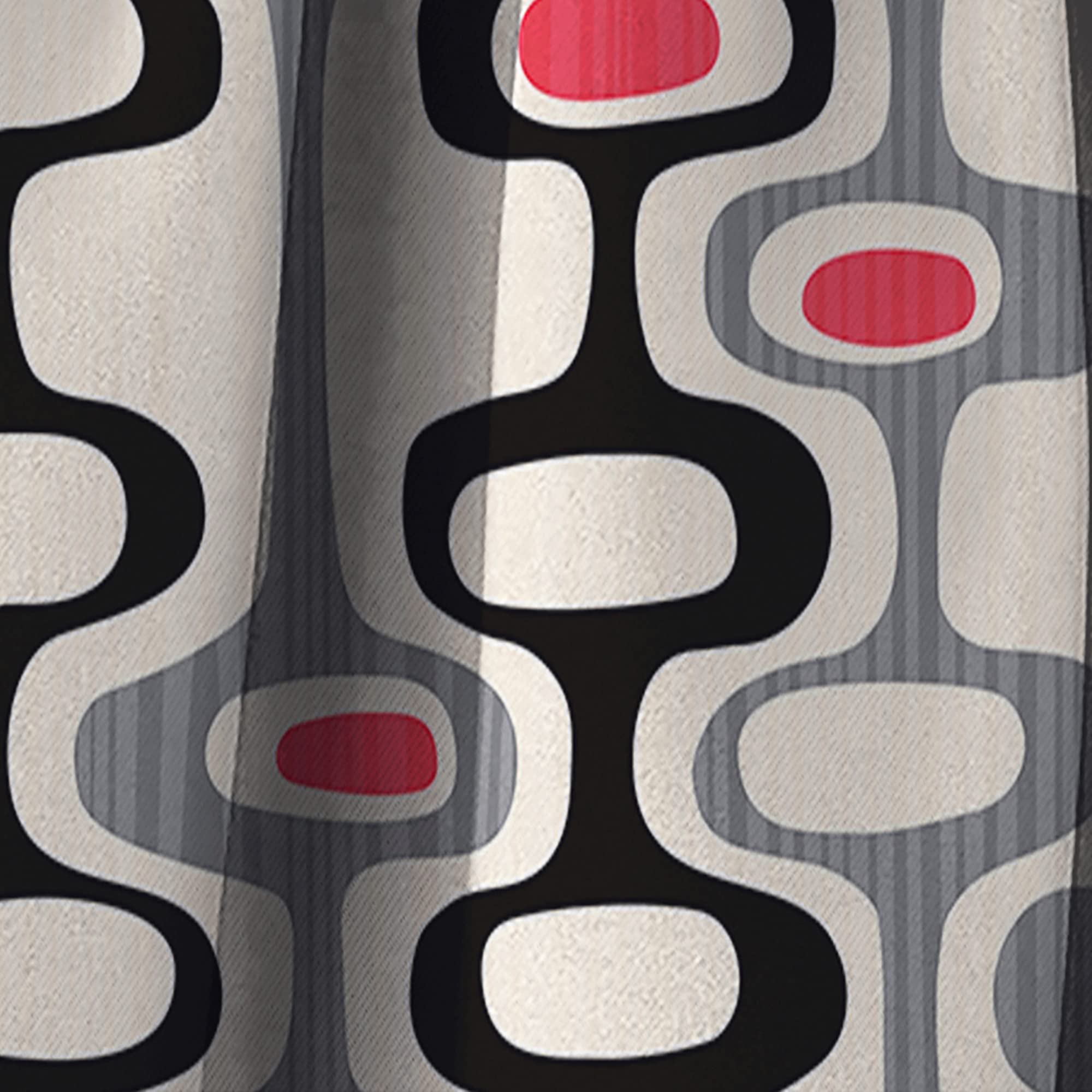 DesignQ Blackout Curtains - Retro Abstract Design IX - Thermal Insulated Bedroom & Living Room Curtains - Single Panel 52x84 - Perfect for Home Theater, Nursery & Light-Sensitive Sleepers
