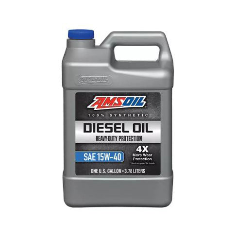 AMSOIL Synthetic 15W-40 Diesel Heavy Duty Engine Oil 1 Gallon - Premium Protection for Trucks, SUVs & Commercial Vehicles in Extreme Conditions