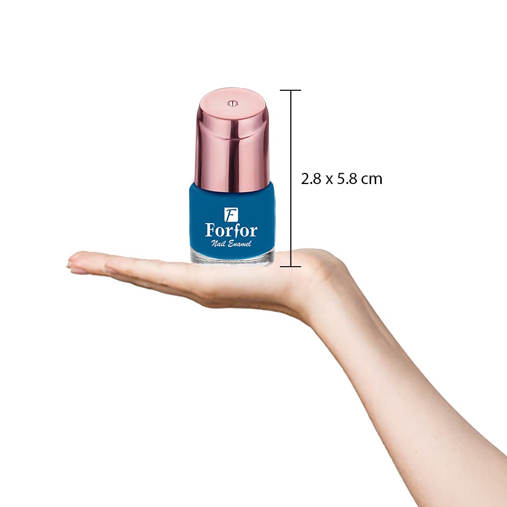 FORFOR® Long-Lasting Matte Nail Polish - Ink Blue | Chip-Resistant, Quick-Drying Formula for Professional Salon Finish | Perfect for Everyday Wear, Parties & Special Occasions