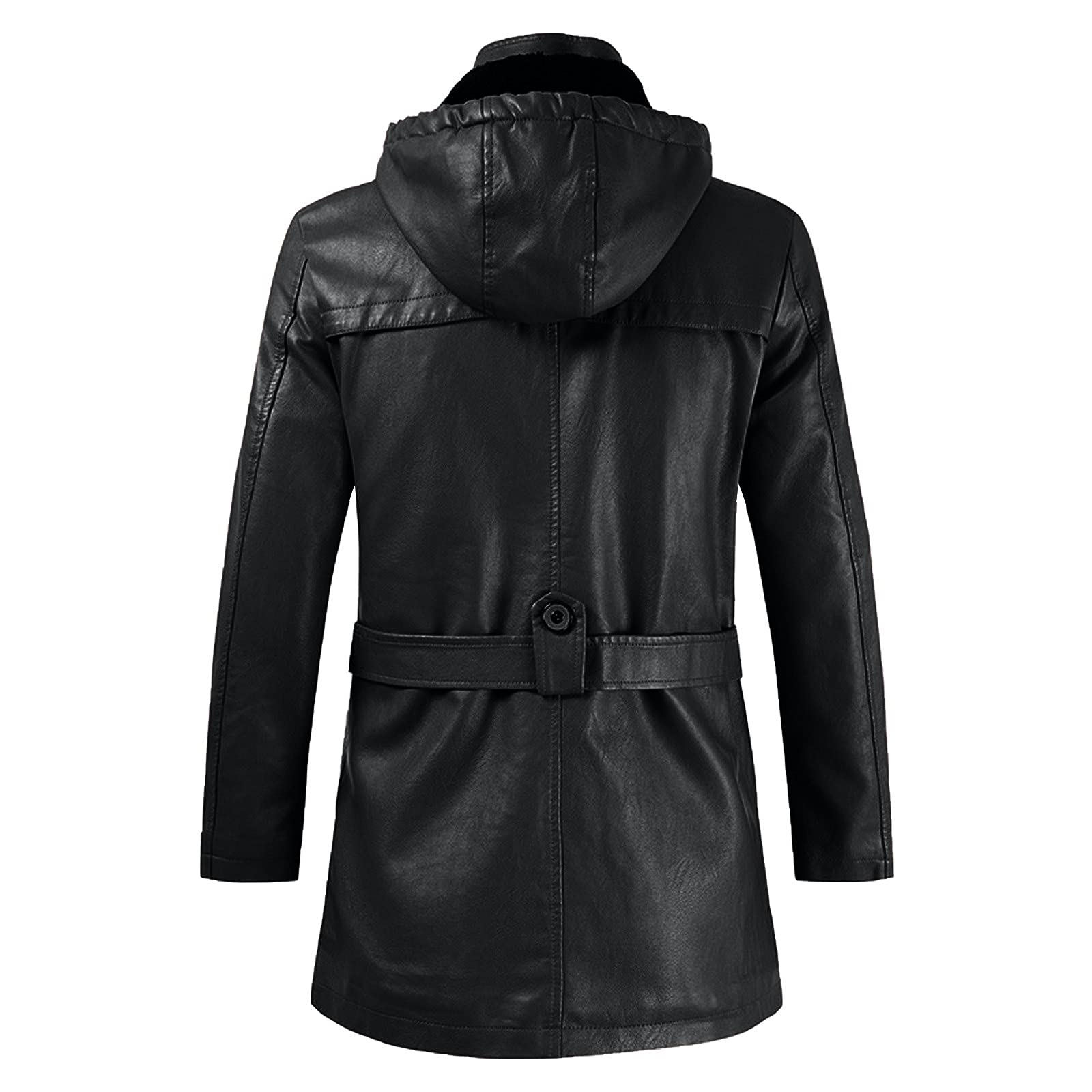 Vintage Motorcycle Leather Jacket for Men - Stand Collar, 4-Pocket Design, Regular Fit Button Down Coat | Perfect for Biker Rides, Casual Outfits & Retro Fashion Style