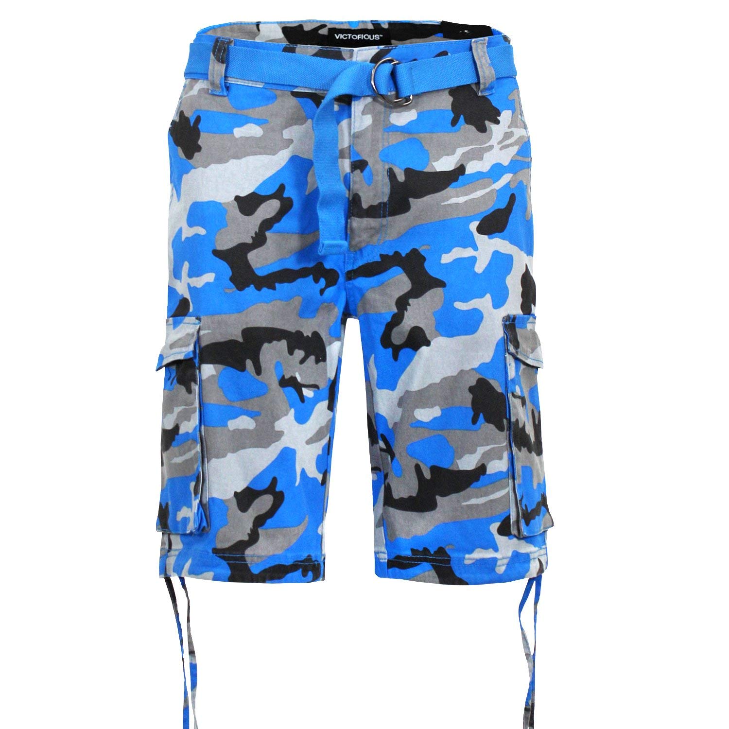 Victorious Men's Tactical Cargo Shorts - Durable Ripstop Twill Camo Military Shorts with Belt for Outdoor Activities | Tactical Training, Hiking, Camping, Hunting & Airsoft Gear | Water-Resistant Adventure Shorts for Travel & Everyday Wear | Perfect for Survival Missions, Urban Streetwear & Casual Outdoor Lifestyle
