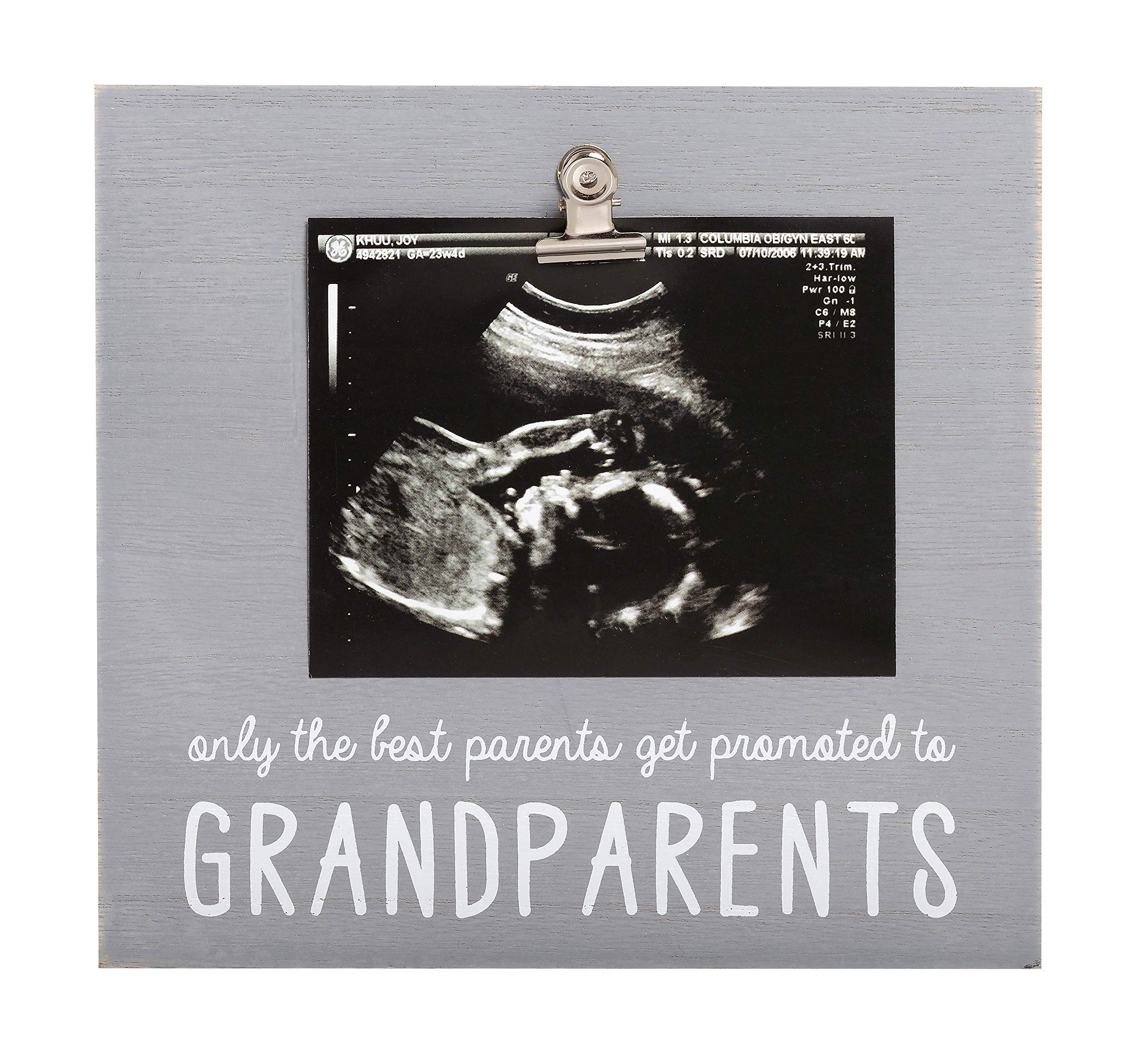 Pearhead Grandparents Pregnancy Announcement Sonogram Picture Frame - Ultrasound Photo Gift for New Grandmothers & Grandfathers - Distressed Gray Keepsake Frame - Perfect for Baby Showers, Gender Reveals & Grandparent Gifts - Nursery Decor & Family Keepsakes - Heartwarming Gift for Expecting Grandparents to Display Ultrasound Memories - Ideal for First-Time Grandparents Celebrating Pregnancy Announcements
