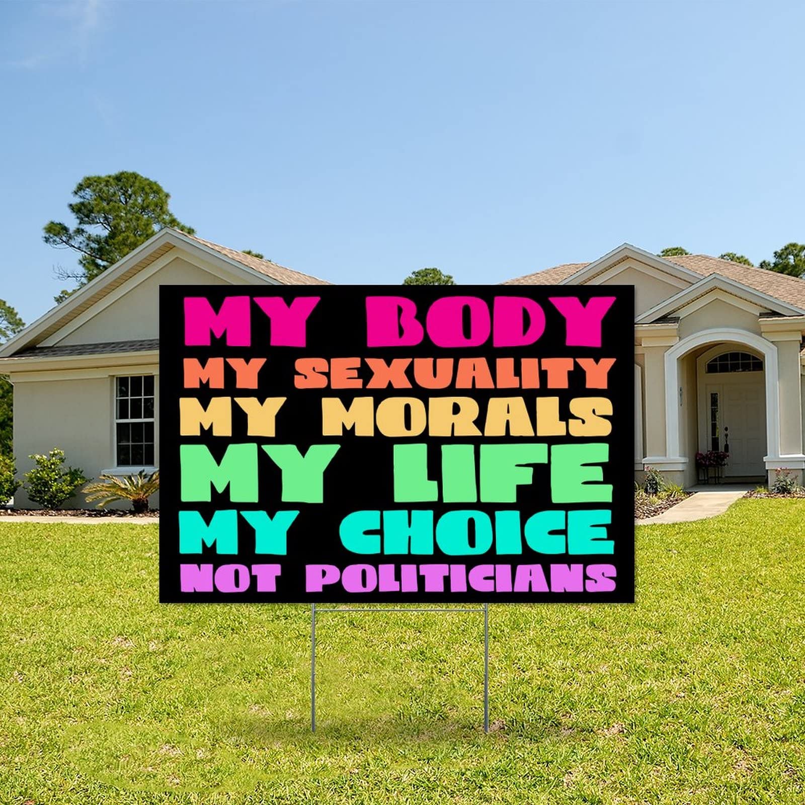 Double-Sided Weather-Resistant Yard Sign - Equal Rights Lawn Decor for Parties & Sales