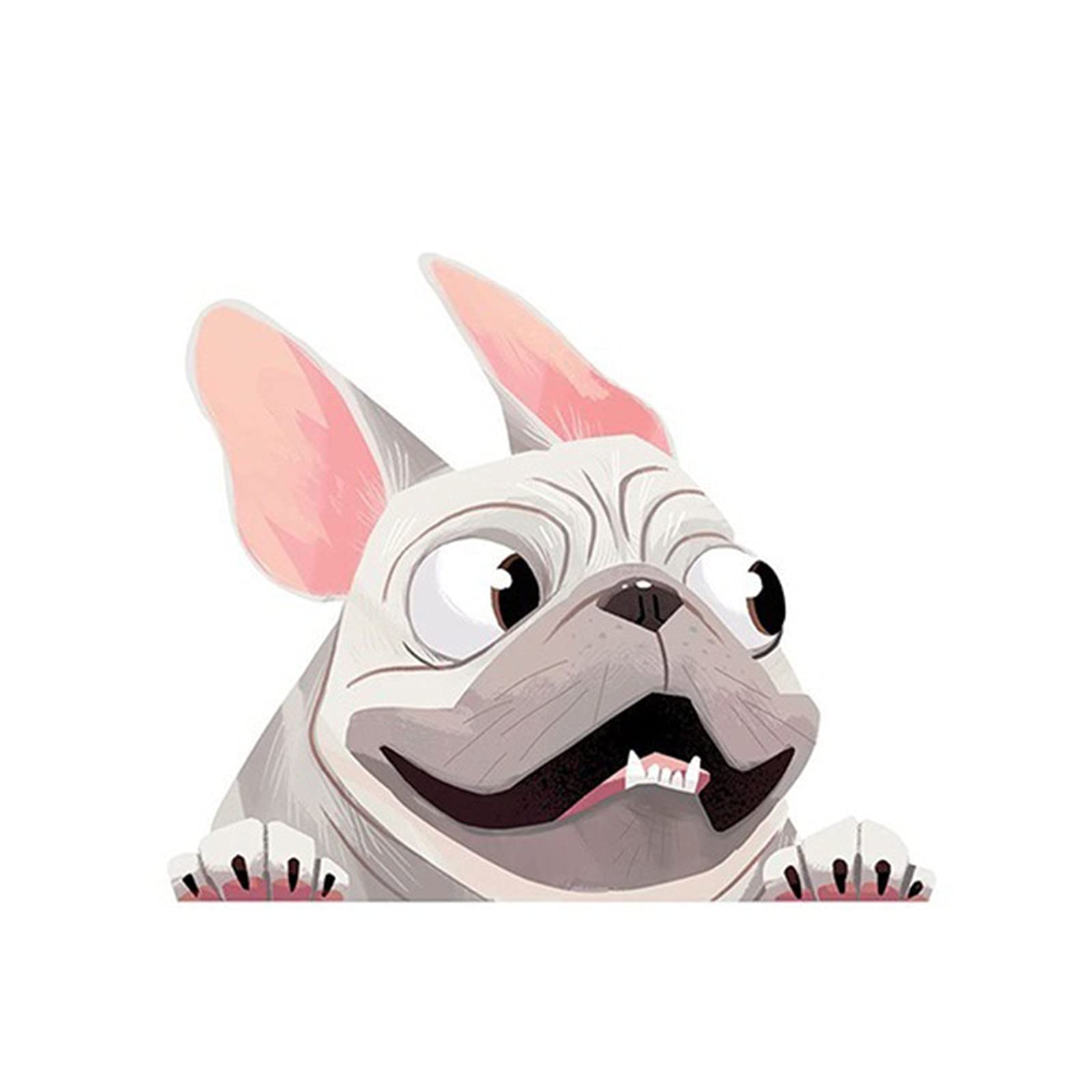 3D Realistic Dog Car Decal - Waterproof Pet Animal Cartoon Sticker for Cars, Windows, Laptops - Perfect for Pet Lovers & Car Enthusiasts