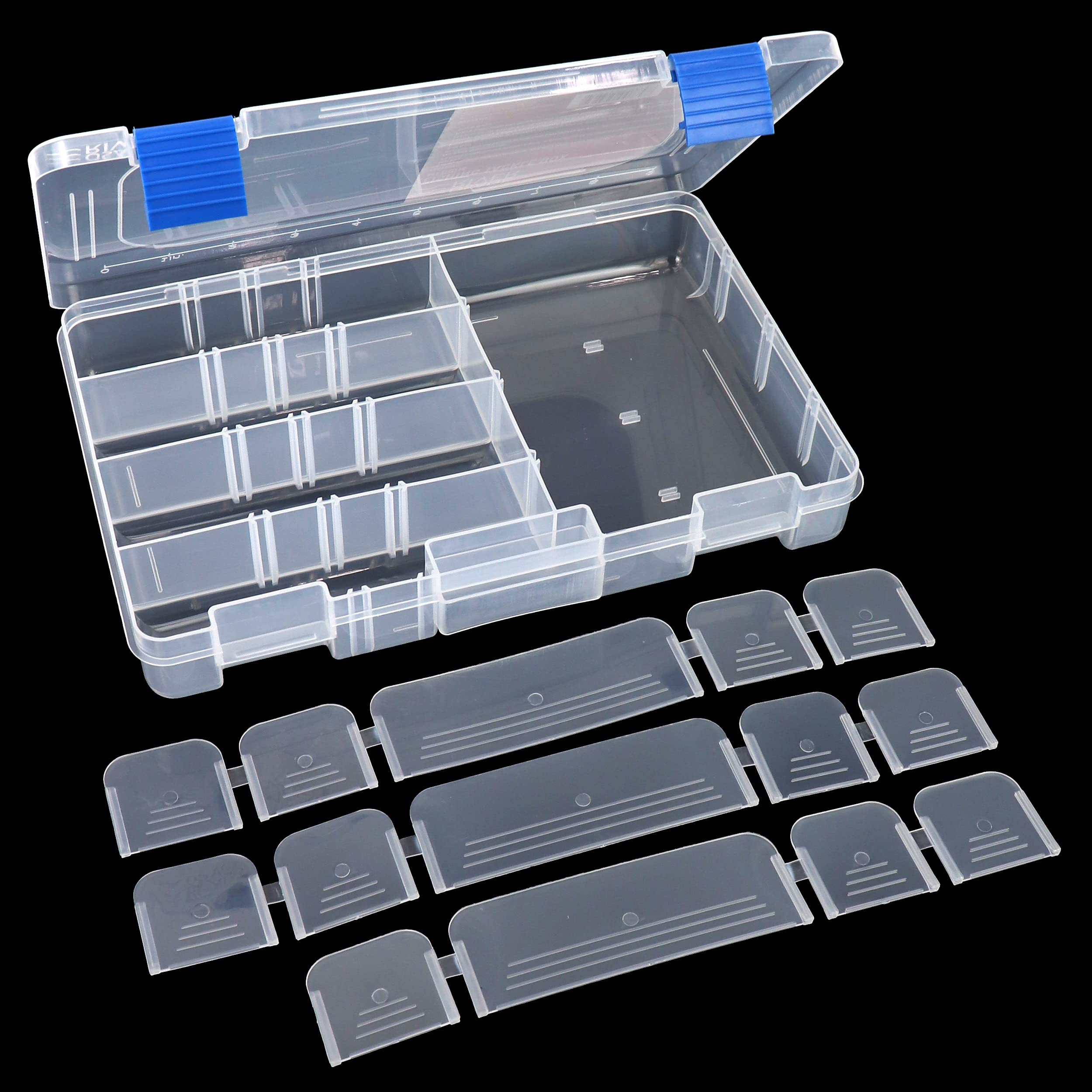 OSAGE RIVER Medium Clear Plastic Fishing Tackle Box Organizer - 10.9