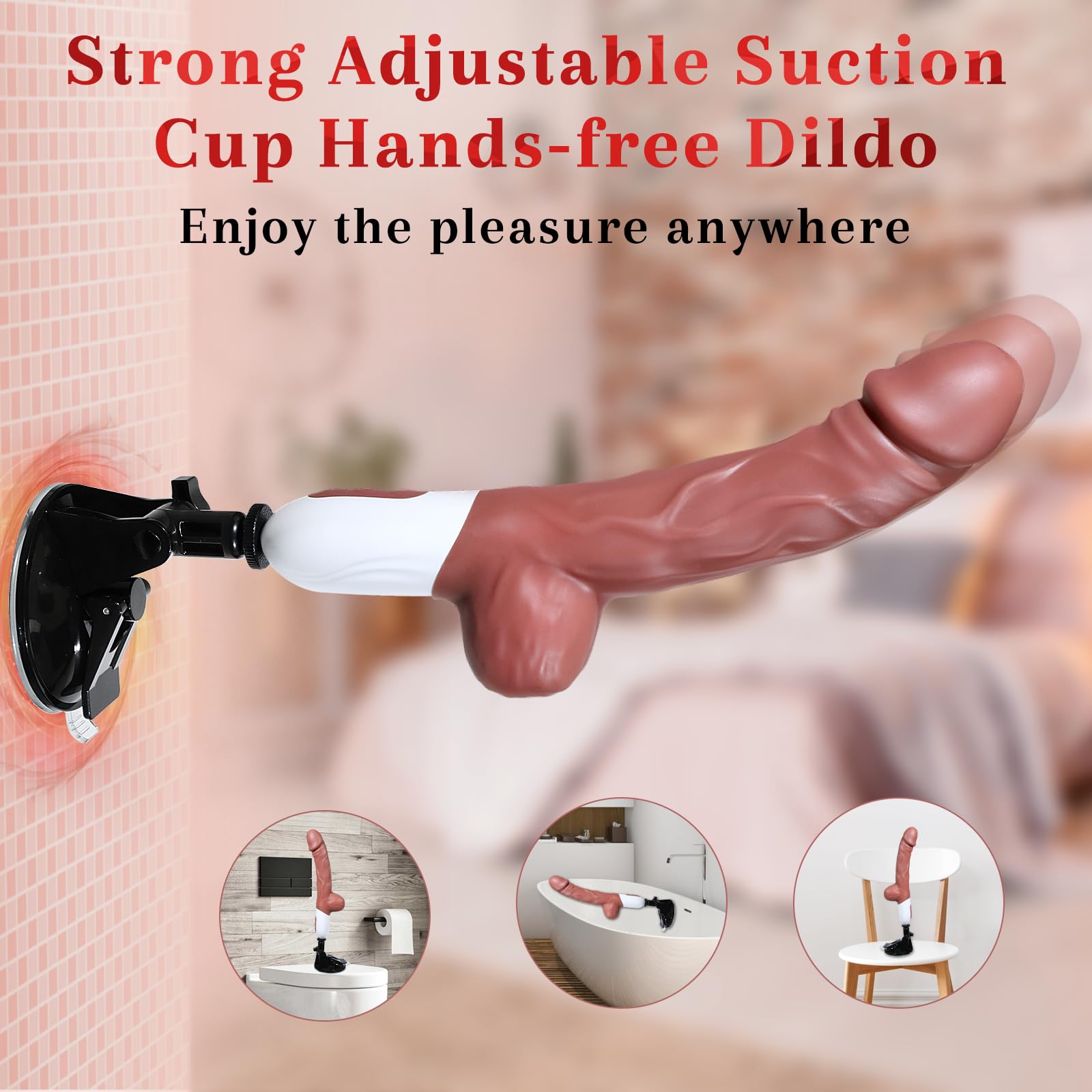 Realistic Thrusting Dildo Sex Toy for Women & Men - 7 Powerful Vibration & Thrusting Modes, Remote Control Adult Toy for G-Spot, Clitoral & Anal Stimulation - Perfect for Couples Play, Solo Pleasure & Spicing Up Your Sex Life