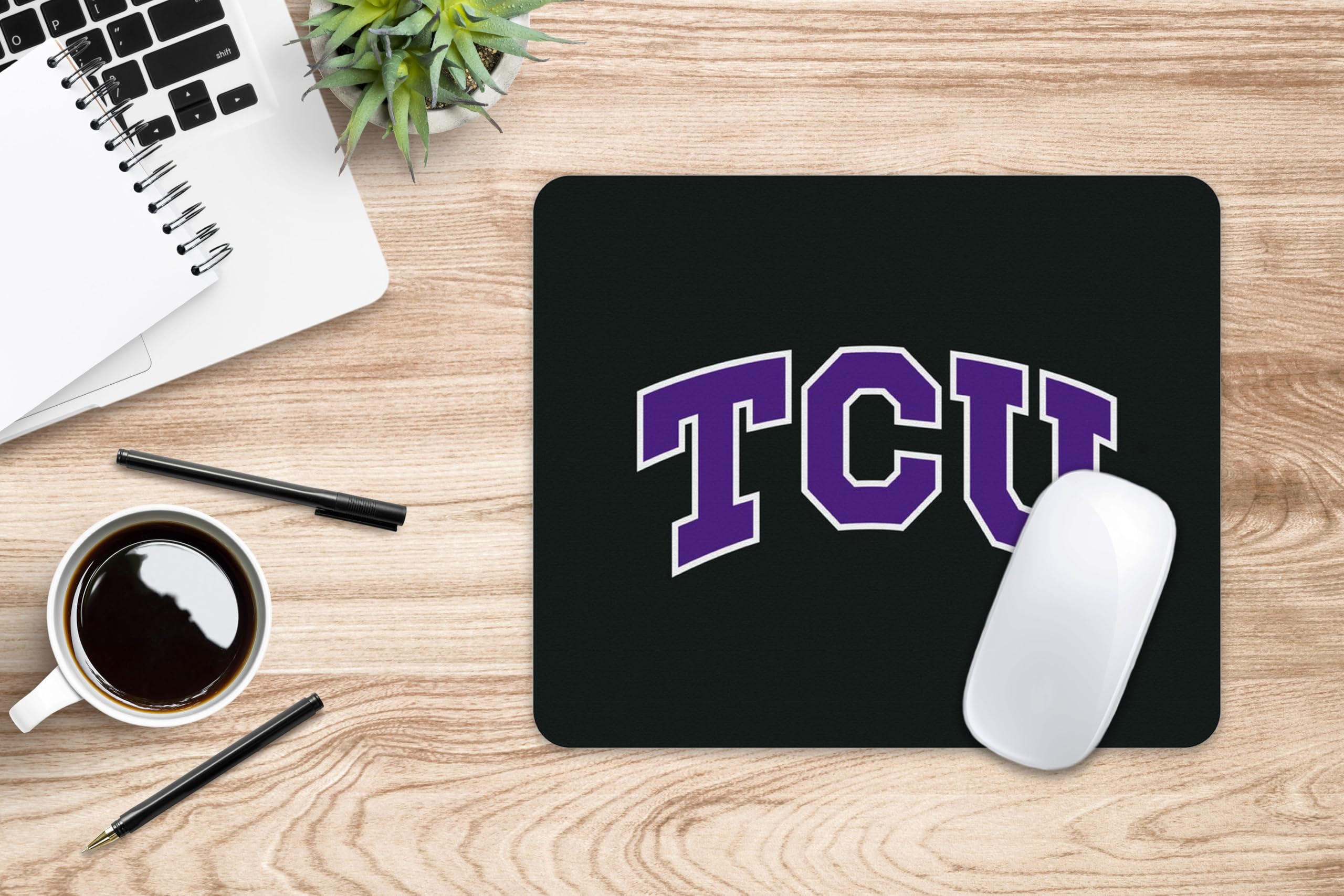 Texas Christian University TCU Logo Mouse Pad - Non-Slip Fabric Gaming & Office Desk Mat for Computers, Laptops - Perfect for Work, Study & Gaming Setup