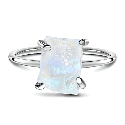 Silver Moonstone Ring - Petite