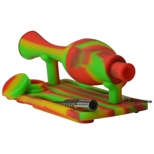 Premium Silicone Nectar Collector Dab Kit with Titanium Tip - Portable Wax Concentrate Rig for Dabbing On-The-Go | Perfect for Home Use, Travel & Outdoor Adventures