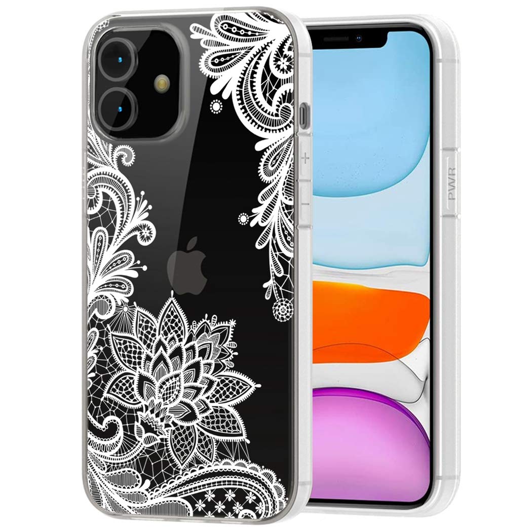 iPhone 11 Case 6.1 Inch - Slim Shockproof Clear Floral TPU Protective Cover for Women | Soft Flexible Mandala Design | Perfect for Everyday Use, Work & Travel