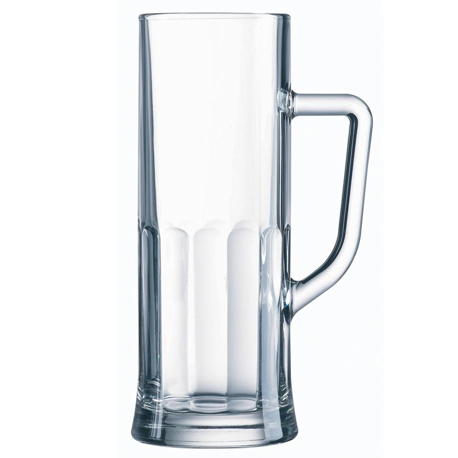 Cardinal International 22 oz Clear Glass Dayton Mug - Set of 12, Durable Coffee Cups for Home, Office & Restaurants - Perfect for Hot Beverages, Tea, and Soup