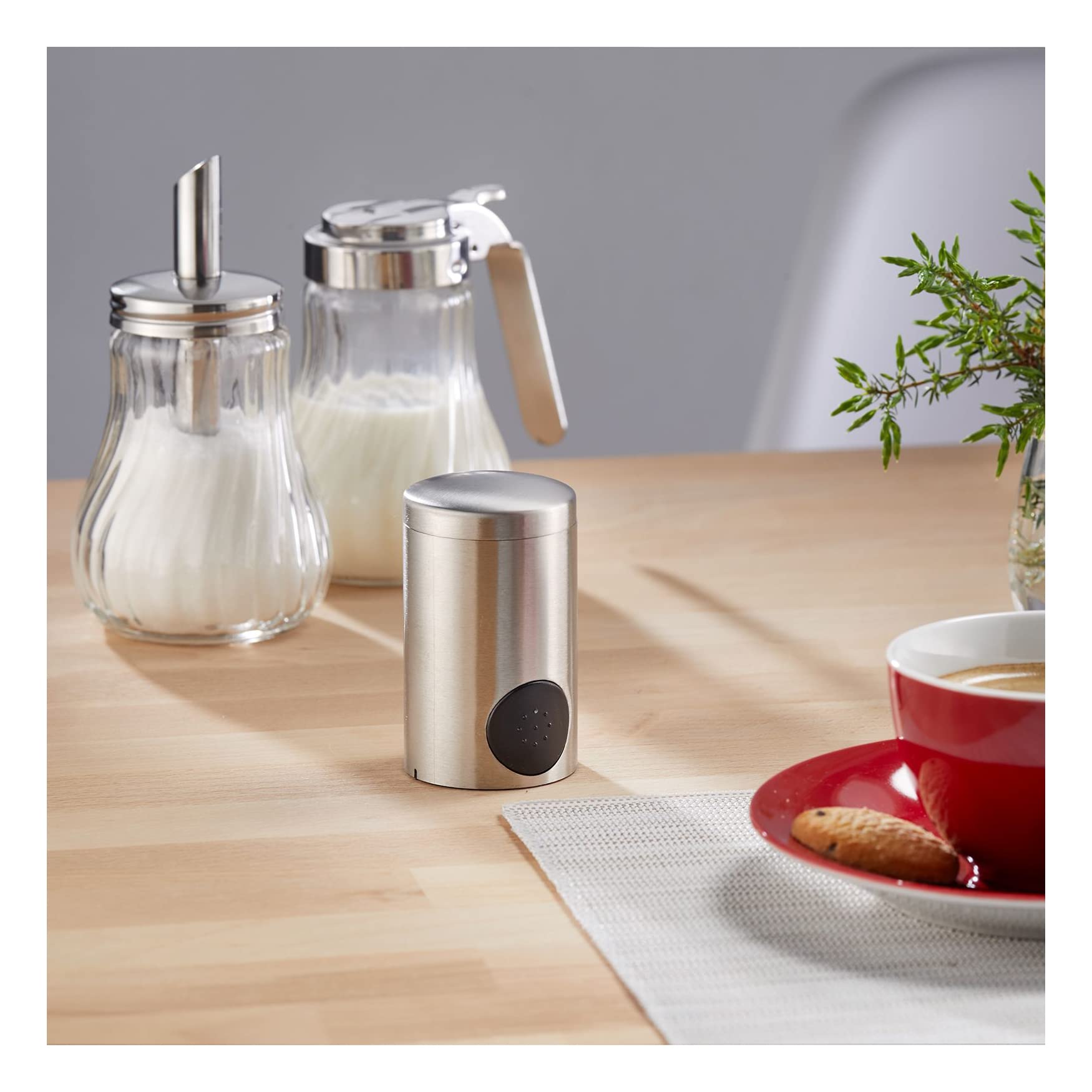 Westmark Sugar Dispenser Berlin - 250 mL/8.5 oz Glass Sugar Jar with Lid - Perfect for Coffee, Tea & Baking - Kitchen Countertop Storage for Granulated Sugar, Salt & Spices