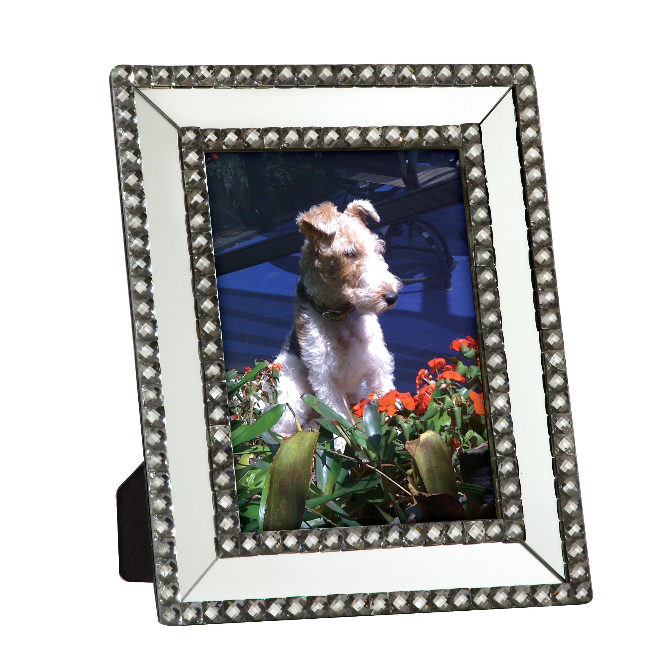 Eleagance Sparkling 5x7 Inch Mirror Picture Frame - Elegant Photo Display for Home Decor, Wedding, Anniversary & Gift Giving