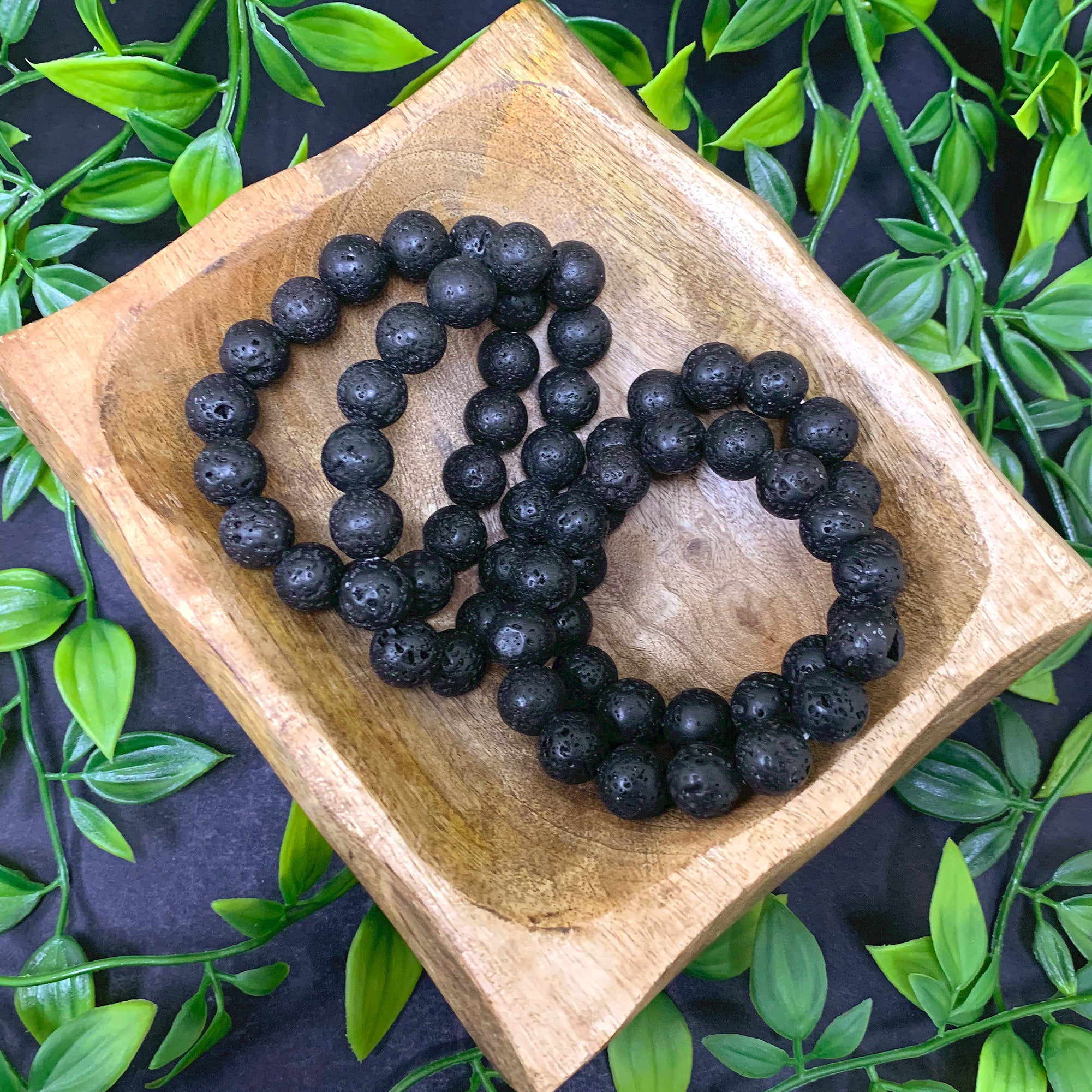 12mm Lava Stone Beads Stretch Bracelet for Men & Women - Natural Gemstone Jewelry for Yoga, Meditation & Spiritual Healing