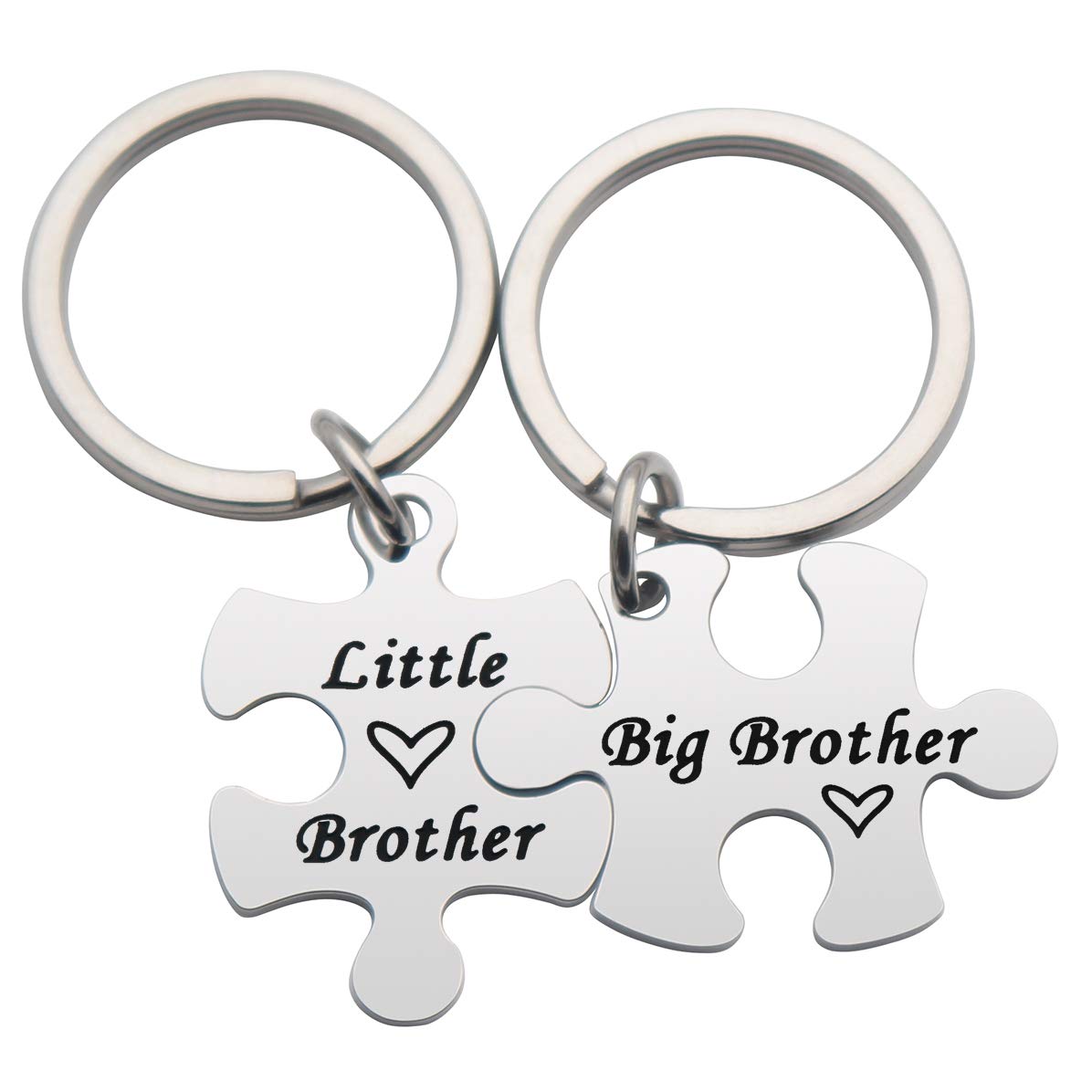 Beeshion Sibling Keychain Set - Big Brother & Little Sister Puzzle Keychain Gift for Family Jewelry | Perfect for Birthdays, Anniversaries & Sibling Appreciation Gifts