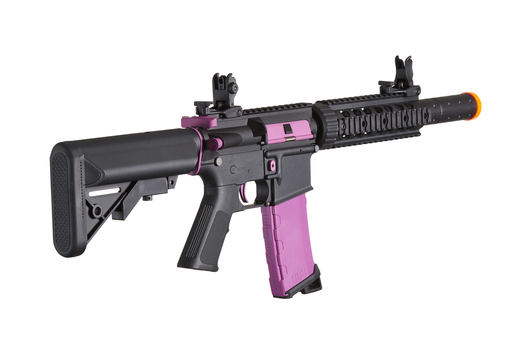 Lancer Tactical Gen 2 New Wave M4 SD Carbine Airsoft AEG Rifle - High Speed MidCap Magazine, Battery, Charger & 1000 BBs Included - Perfect for Airsoft Battles, Target Practice and Tactical Training