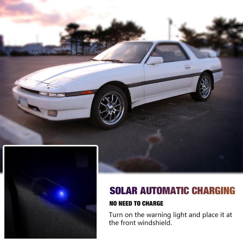Solar Car Alarm LED Light - Solar Powered Anti-Theft Warning Light with Flashing Security LED & USB Port for Vehicle Protection | Perfect for Parking Security, Nighttime Deterrent, and Theft Prevention in Cars, Trucks, and SUVs