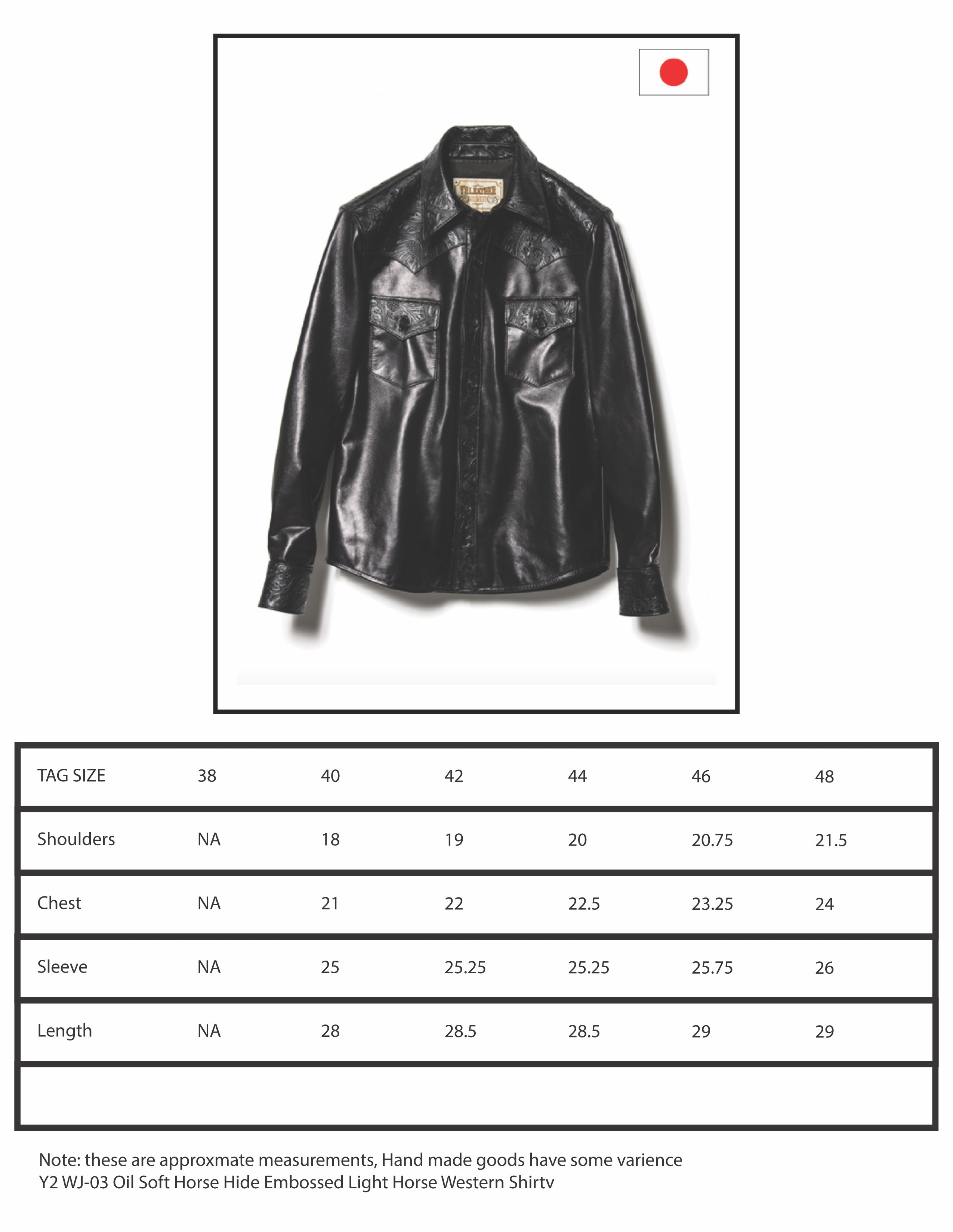 Premium Y2 Leather WJ 03 Oil Soft Horsehide Lightweight Shirt - Genuine Embossed Leather Top for Men - Perfect for Casual Wear, Office & Outdoor Adventures