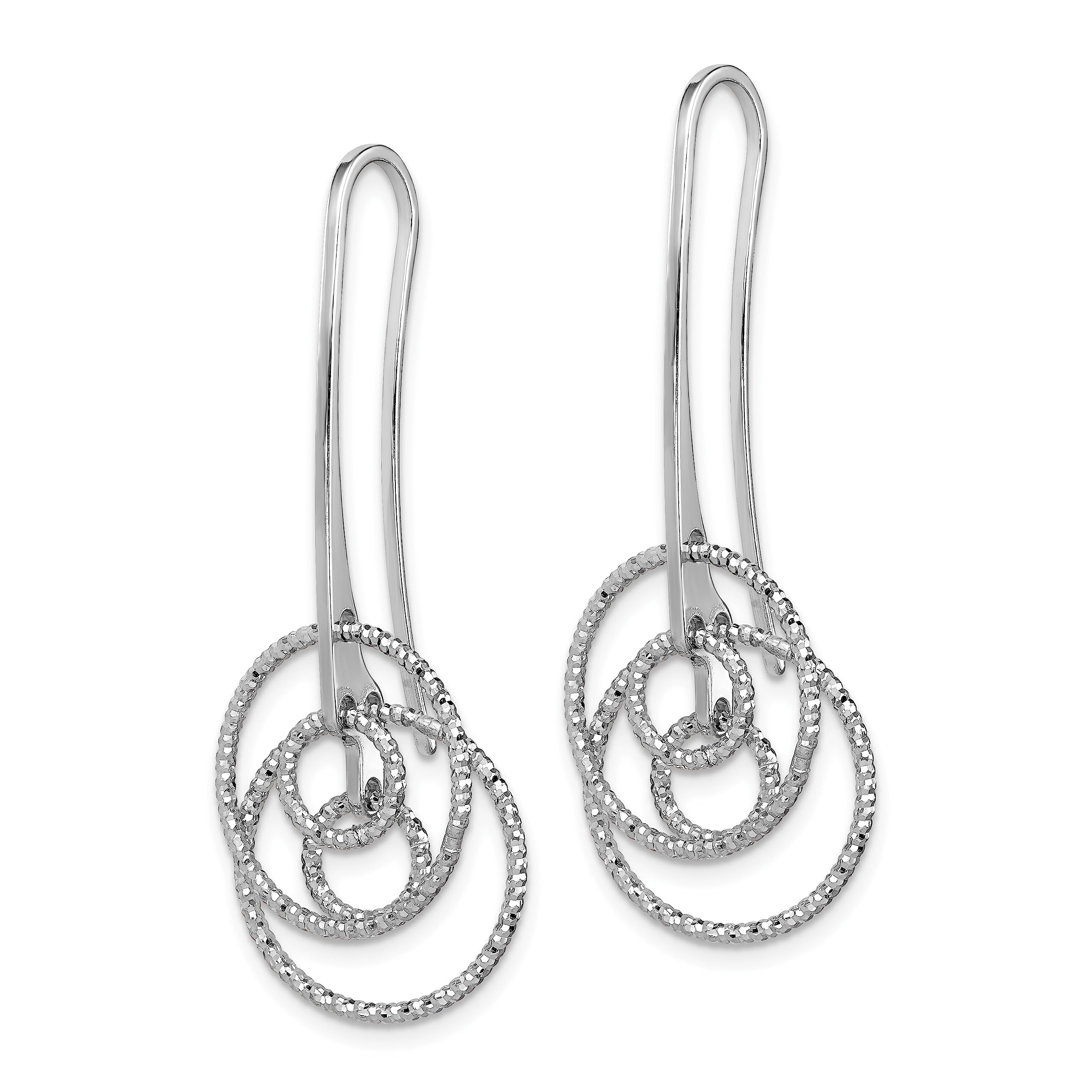 925 Sterling Silver Circle Drop Dangle Earrings for Women - Hypoallergenic Round Hoop Earrings for Everyday Wear & Special Occasions