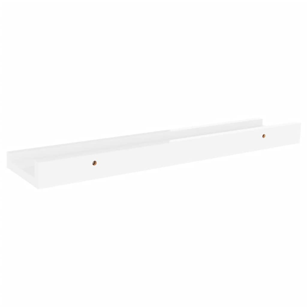 FAMIROSA 4-Pack Wall Shelves - High Gloss White Floating Shelves 15.7x3.5x1.2 Inches - 4 lbs Weight Capacity - Perfect for Bathroom, Kitchen, Bedroom & Living Room Storage & Decor
