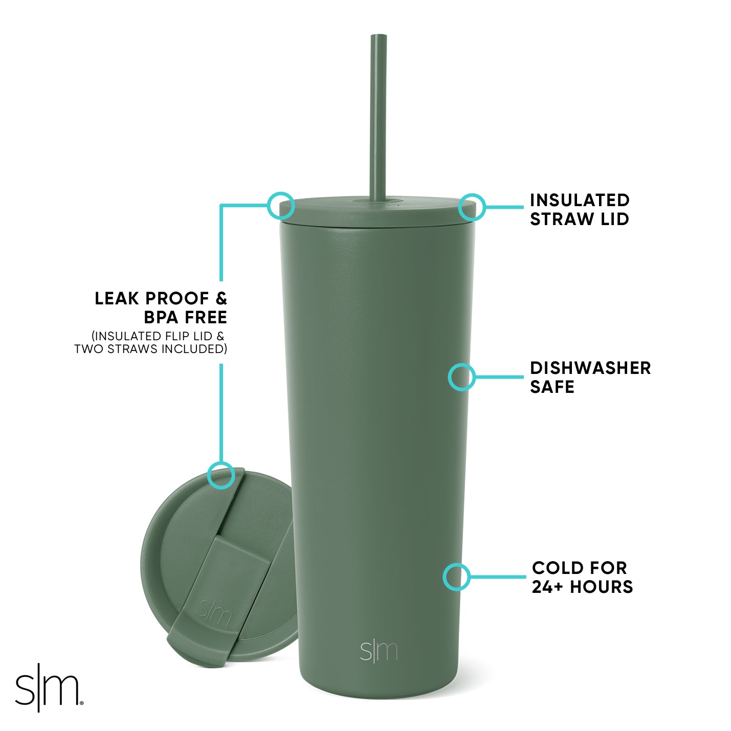 Premium Stainless Steel Classic Tumbler - 20oz Vacuum Insulated Travel Mug for Hot & Cold Drinks - Perfect for Office, Gym, Camping and Outdoor Activities