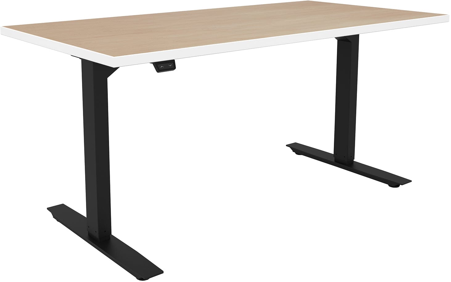 Safco ML Series Height Adjustable Desk 30x60 Inches - 2-Stage 2-Leg Base with Durable Laminate Top [ML223060] - Perfect for Home Office & Standing Workstations