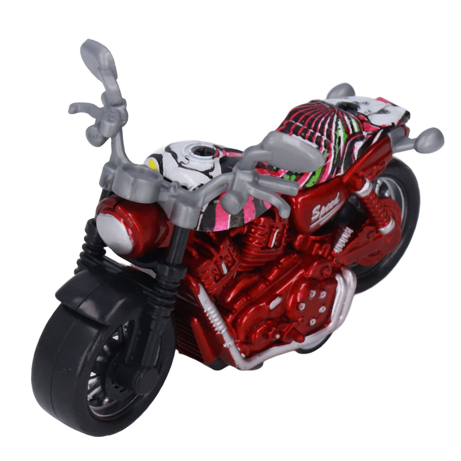 Pull Back Motorcycle Toy - Alloy Retro Model for Kids Birthday Gift, Boys & Girls Play & Display