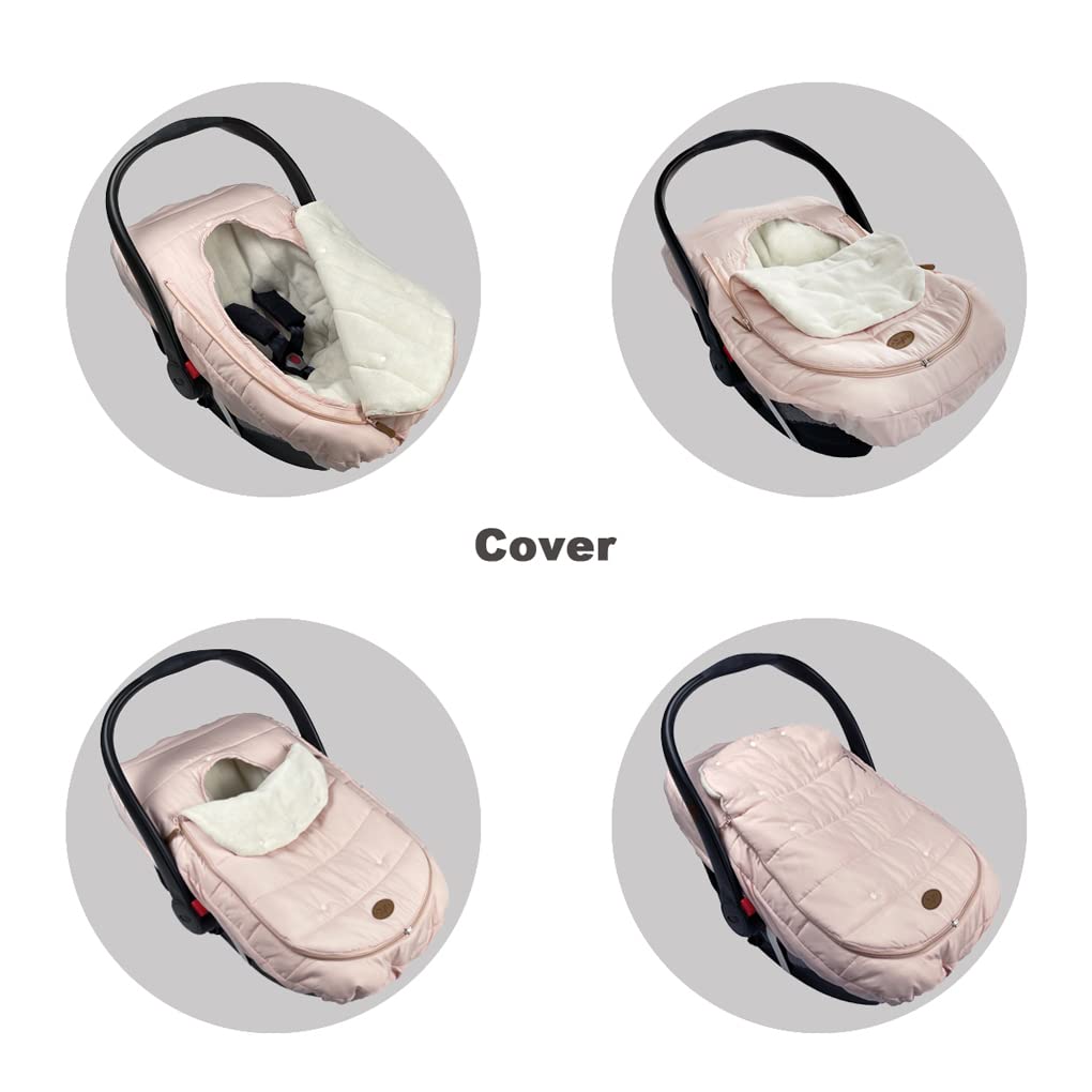 Waterproof Winter Car Seat Cover & Bunting Bag Combo for Infants 0-12 Months - Cold Weather Protection for Stroller, Bassinet & Car Seat - Ideal for Snowy Days & Winter Travel