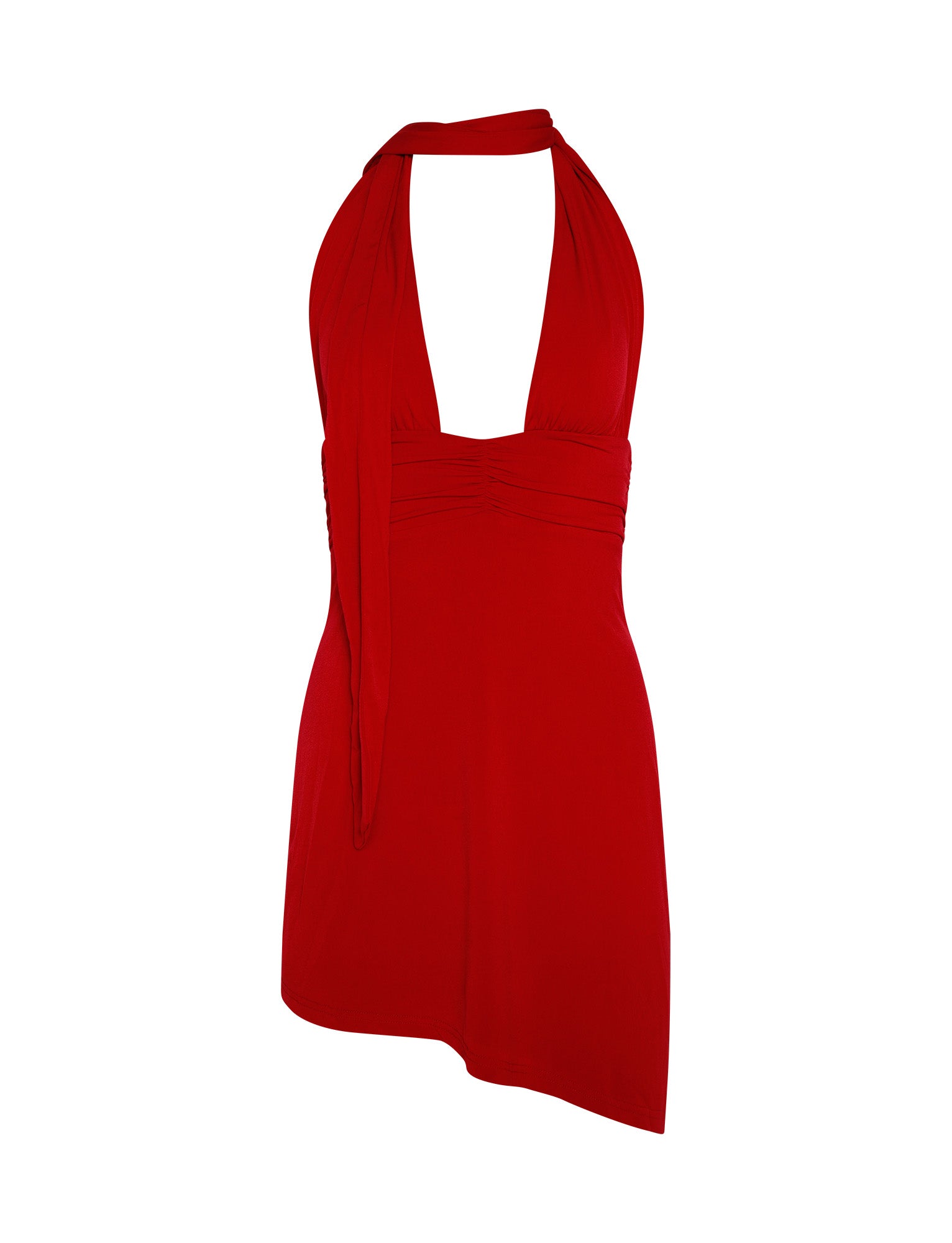 LUNA DRESS - Fire Engine Red Women's Party Dress | Elegant A-Line Formal Gown for Evening Events, Prom, Cocktail Parties & Special Occasions