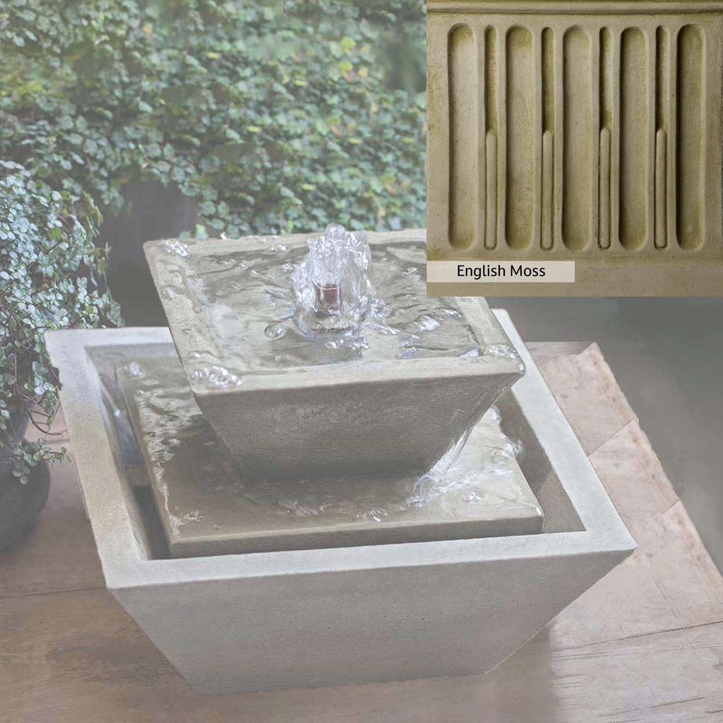 Campania International M Series Kenzo Outdoor Water Fountain - Elegant Garden Decor for Patio, Yard, and Landscape Design