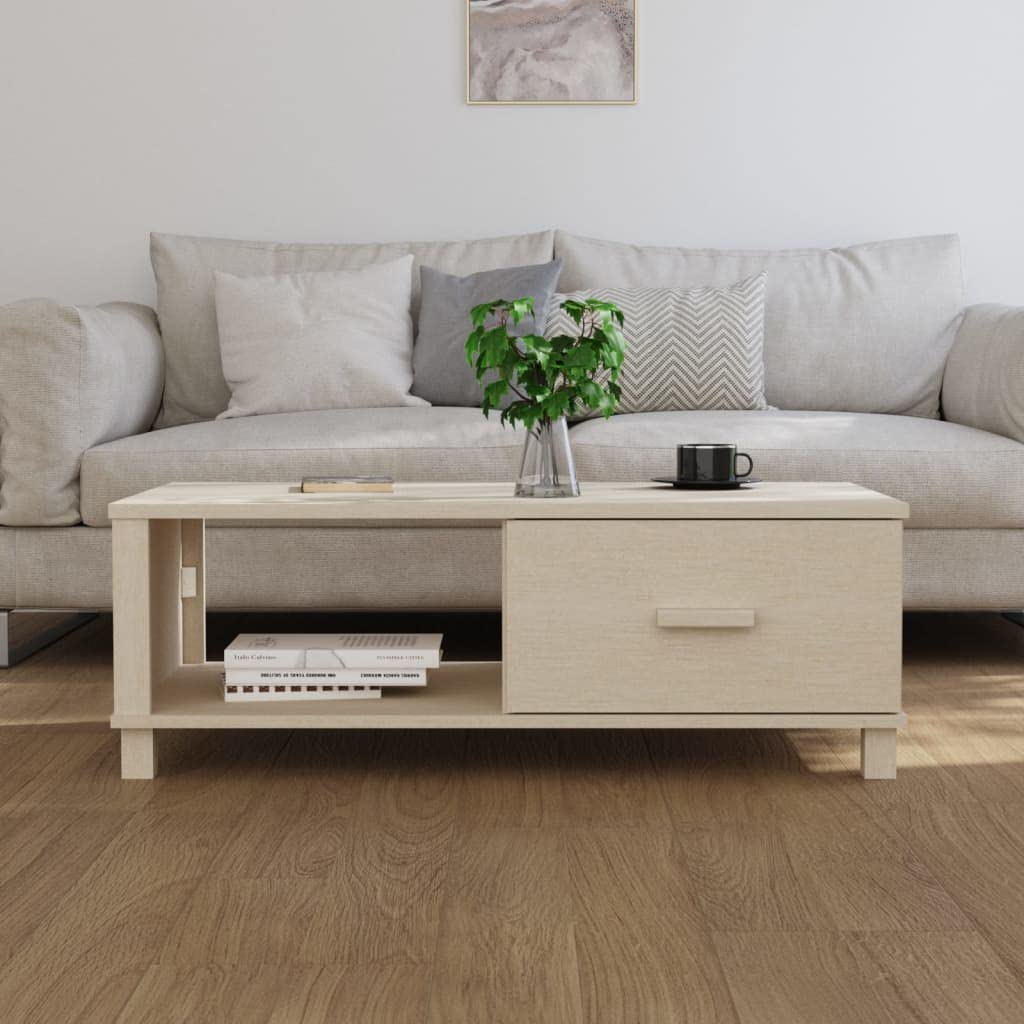 CHARMMA Solid Wood Pine Coffee Table - 39.4