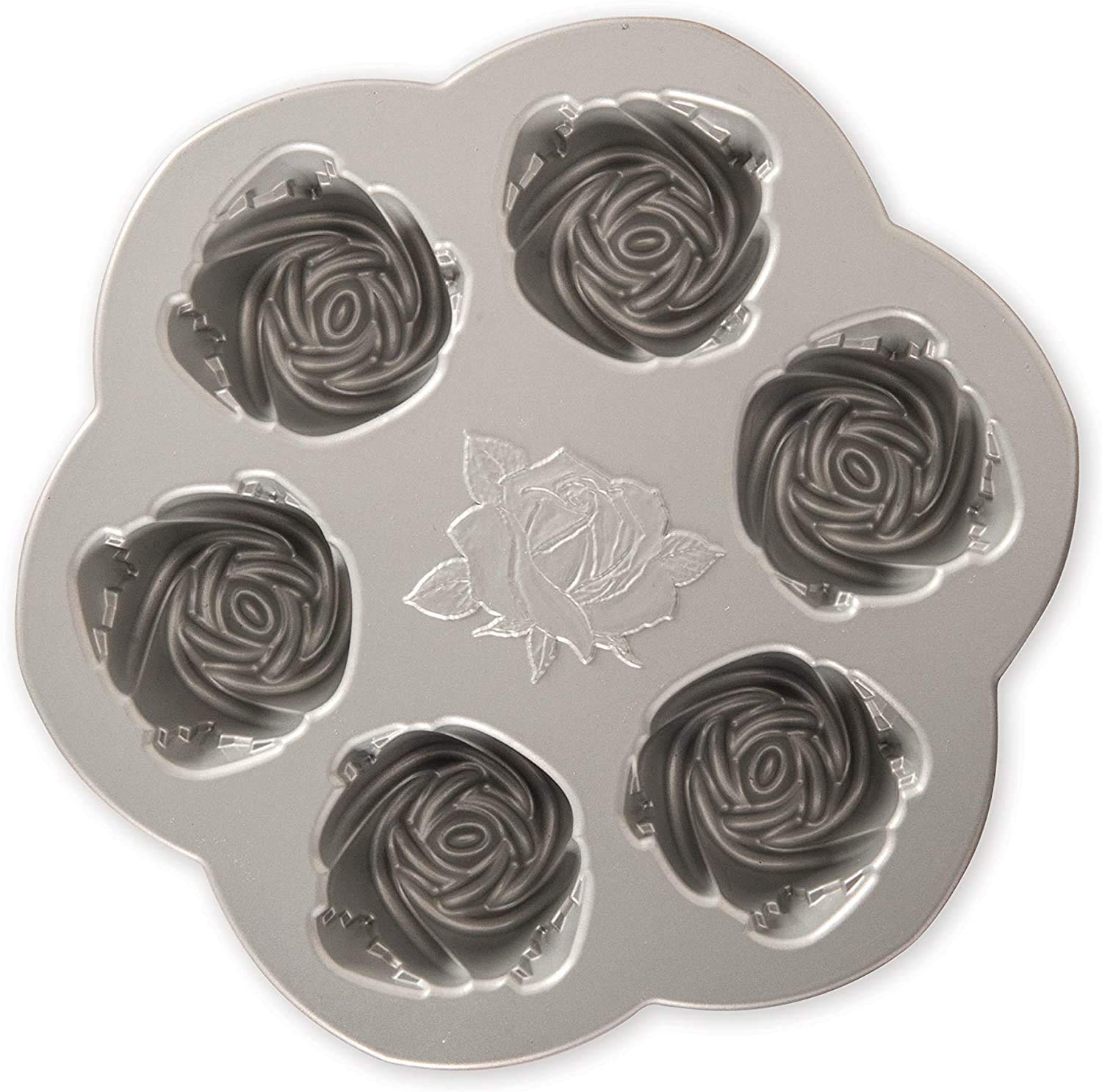 Nordic Ware Platinum Rosebud Bundt Cake Pan - Non-Stick Baking Pan for Cakes, Muffins & Desserts - Perfect for Holidays, Parties & Home Baking