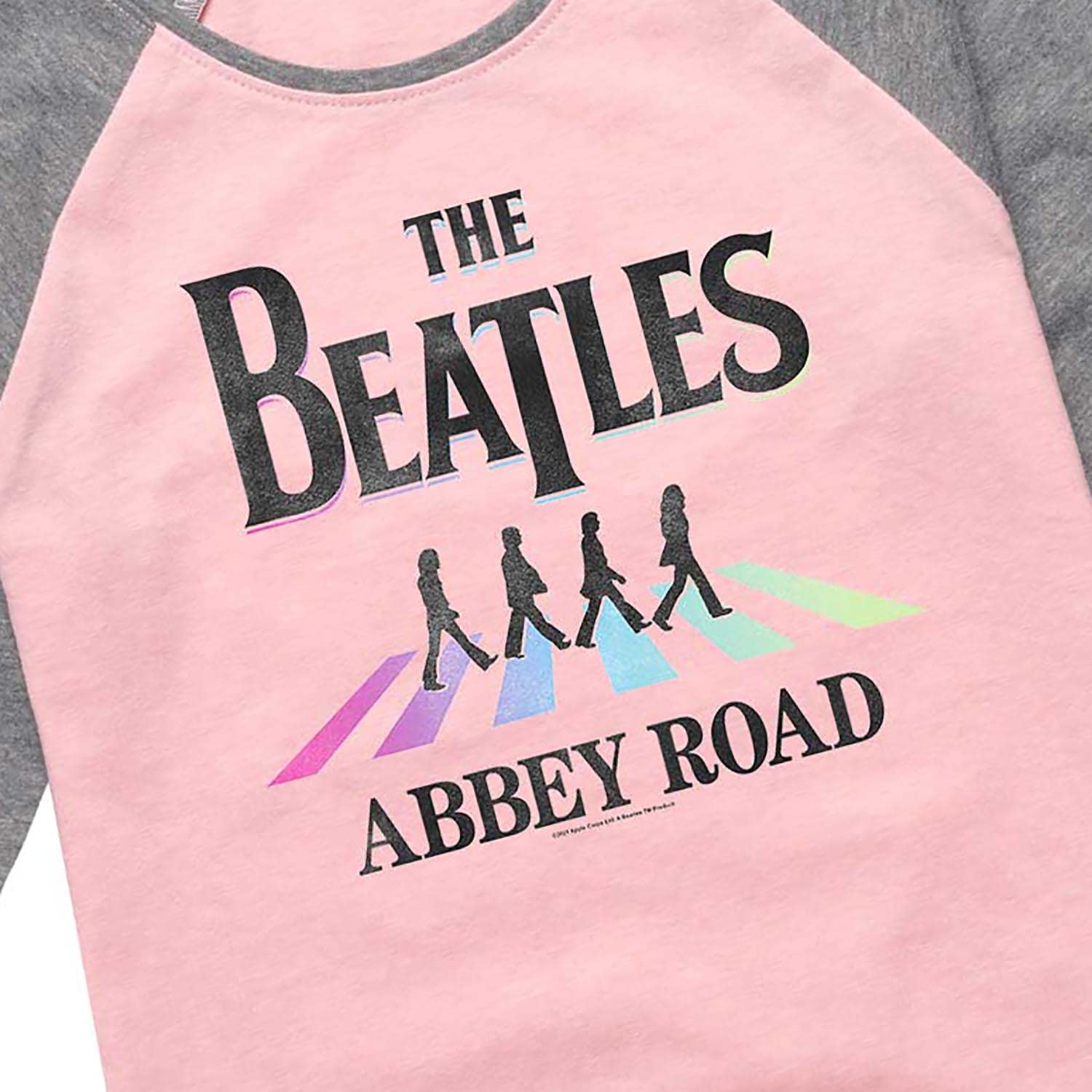 The Beatles Abbey Road Girls Toddler & Youth Raglan Tee - HYBRID APPAREL - Soft Cotton Blend Short Sleeve Shirt - Perfect for Casual Wear, Music Concerts & Beatles Fan Gifts