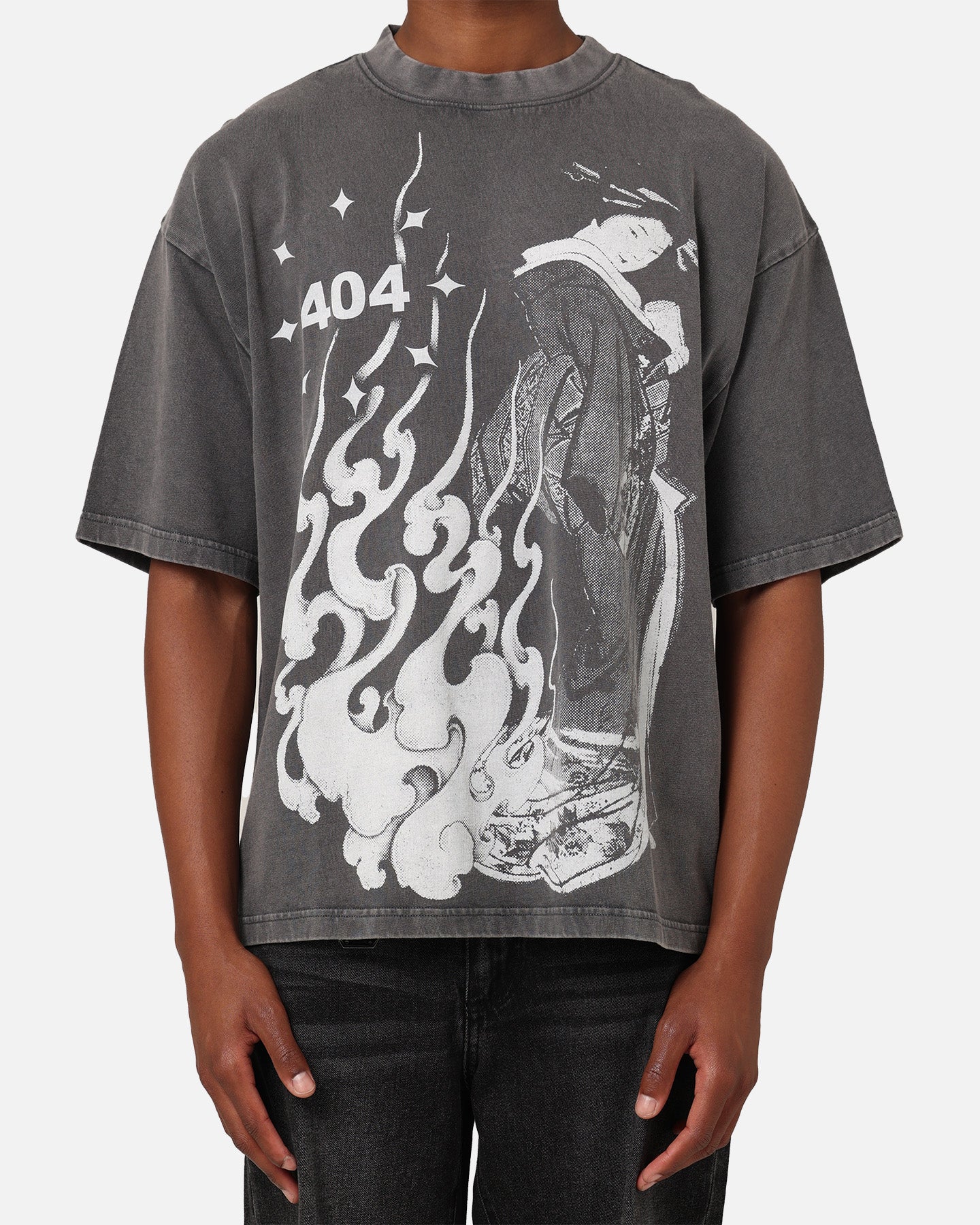 404 Geisha T-Shirt - Charcoal Gray Cotton Unisex Tee for Anime & Japanese Culture Fans | Casual Wear & Cosplay Outfits