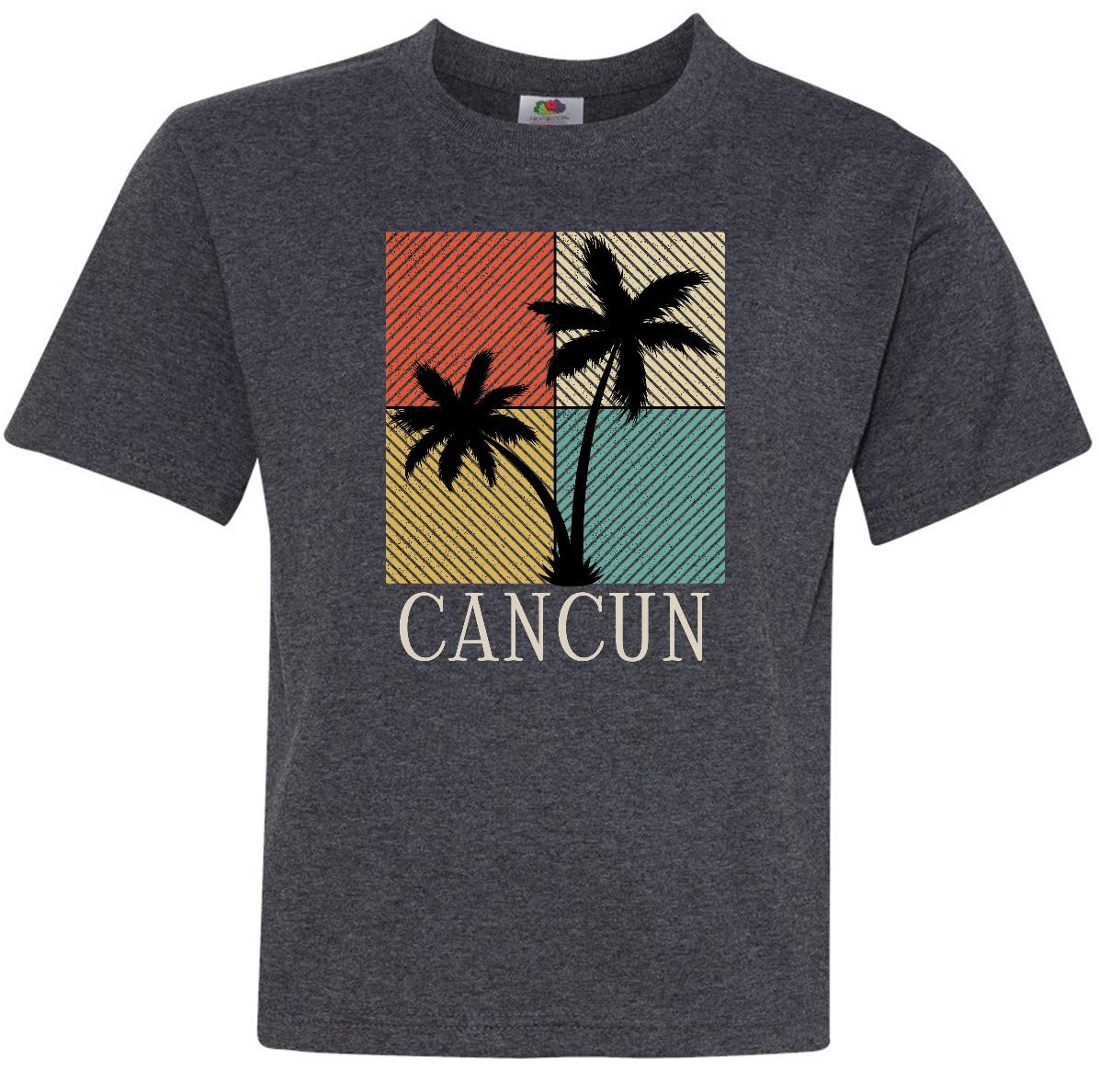 Inktastic Cancun Mexico Beach Vacation Youth T-Shirt - Fun Summer Travel Tee for Kids & Teens - Perfect for Beach Trips, Family Vacations & Tropical Getaways