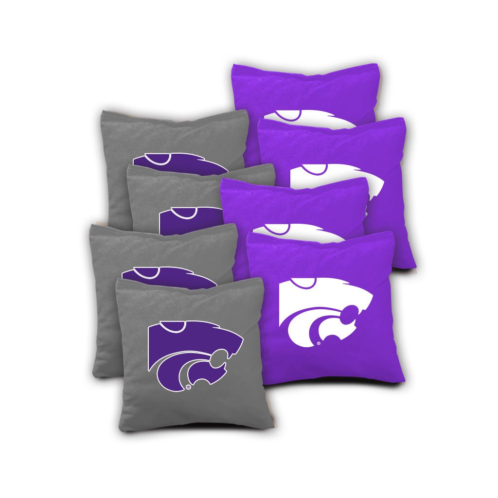 Kansas State Wildcats Stained Pyramid Custom Cornhole Boards - Regulation Size Game Set with 8 ACA Approved Bean Bags | Perfect for Tailgating, Backyard Parties & College Game Day Events