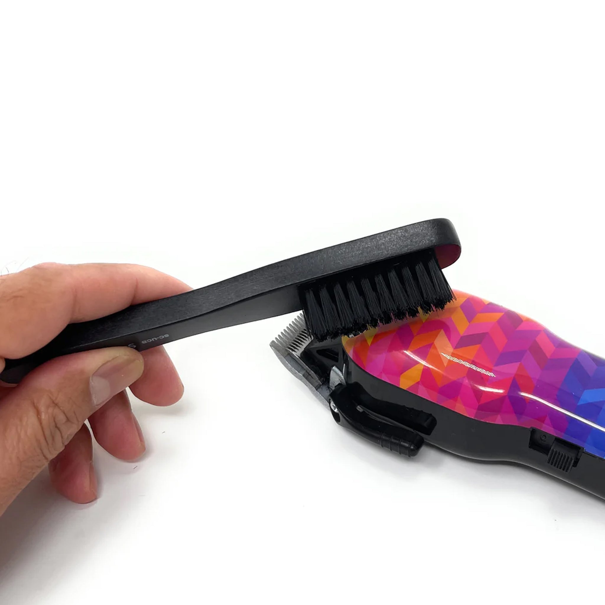 Scalpmaster Professional Clipper Cleaning Brush - 2 Pack with Nylon & Boar Bristles, Wooden Handle for Hair Clippers & Trimmers - Perfect for Barbershops, Home Grooming & Fade Haircuts