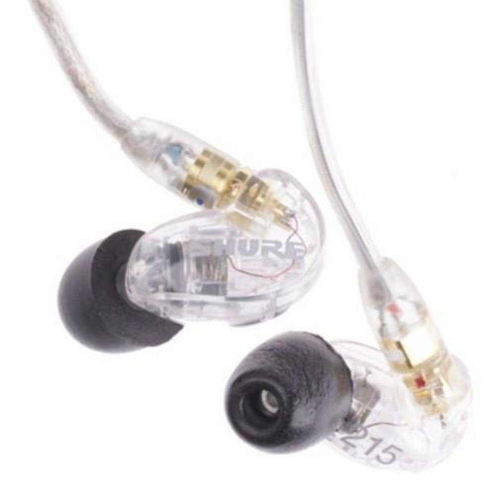 Shure SE215-CL Professional Sound Isolating In-Ear Monitor Earphones with Triple Flange Sleeves (3 Pairs) - Clear | High-Fidelity Audio, Noise Isolation for Musicians, DJs & Audiophiles | Perfect for Live Performances, Studio Recording & Commuting