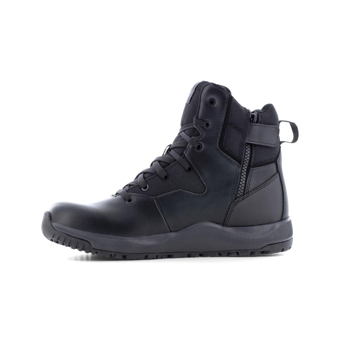 Men's Tactical 6 Inch Soft Toe Waterproof Work Boots - Black - Lightweight & Durable for Outdoor Hiking, Construction & Security Work