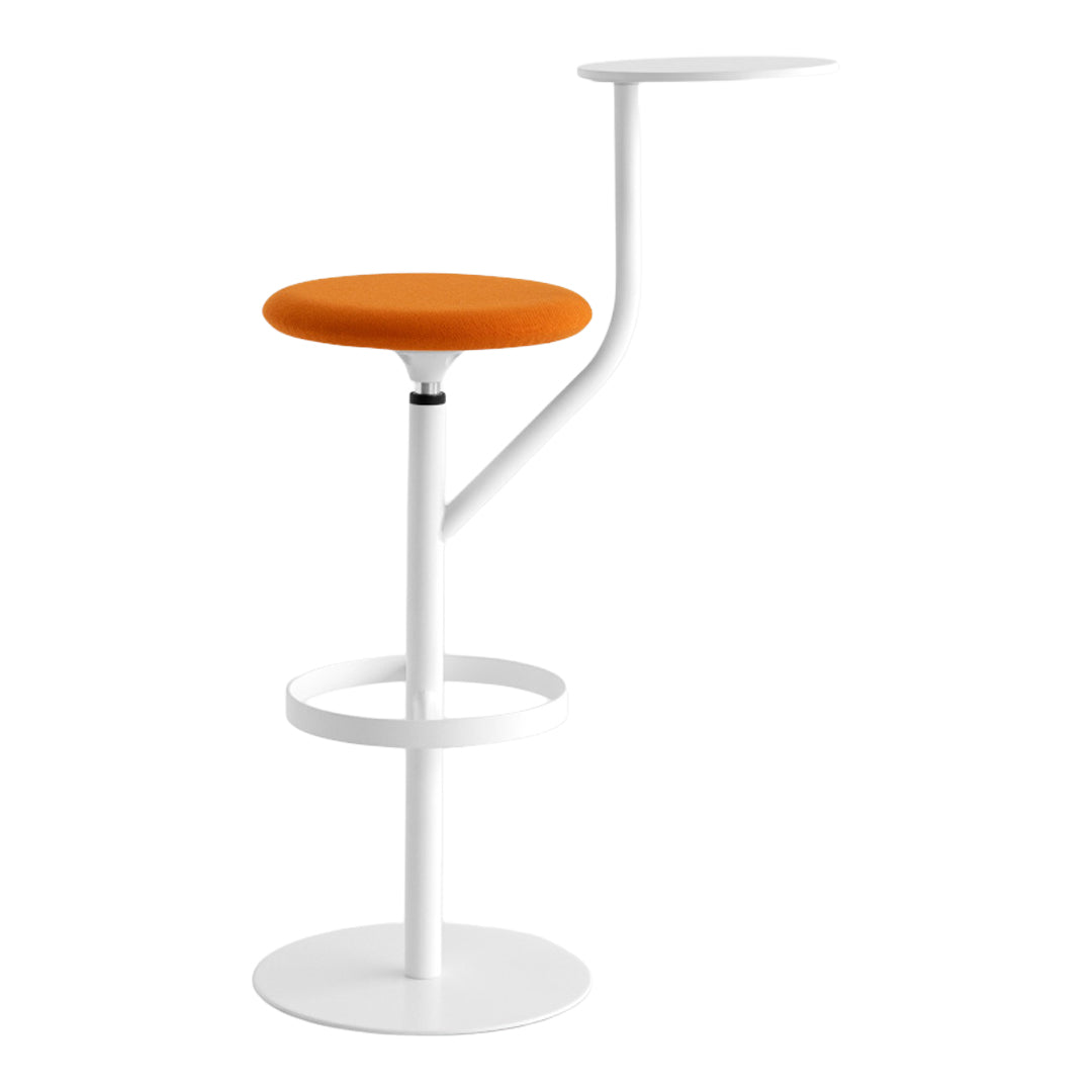 Aaron Swivel Bar Stool with Footrest - Adjustable Height Counter Stool for Kitchen Island, Breakfast Bar & Home Pub - Comfortable Metal Frame Barstool for Dining & Entertainment Areas