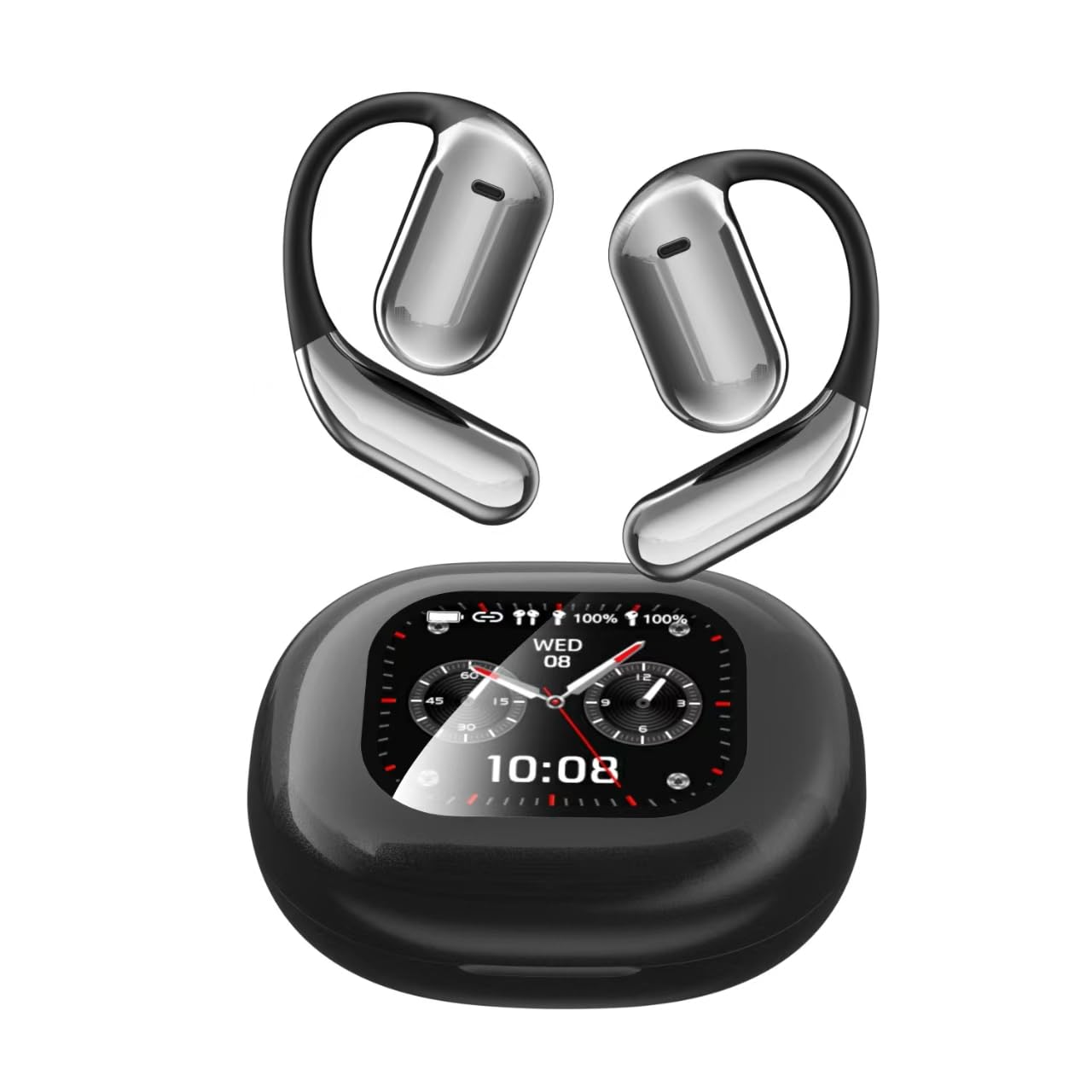 Q16 PRO Wireless Bluetooth 5.4 Translation Earbuds - 70H Playtime, Open-Ear Design, Smart Touch Control, IPX5 Waterproof - Perfect for Travel, Business Meetings & Multilingual Conversations