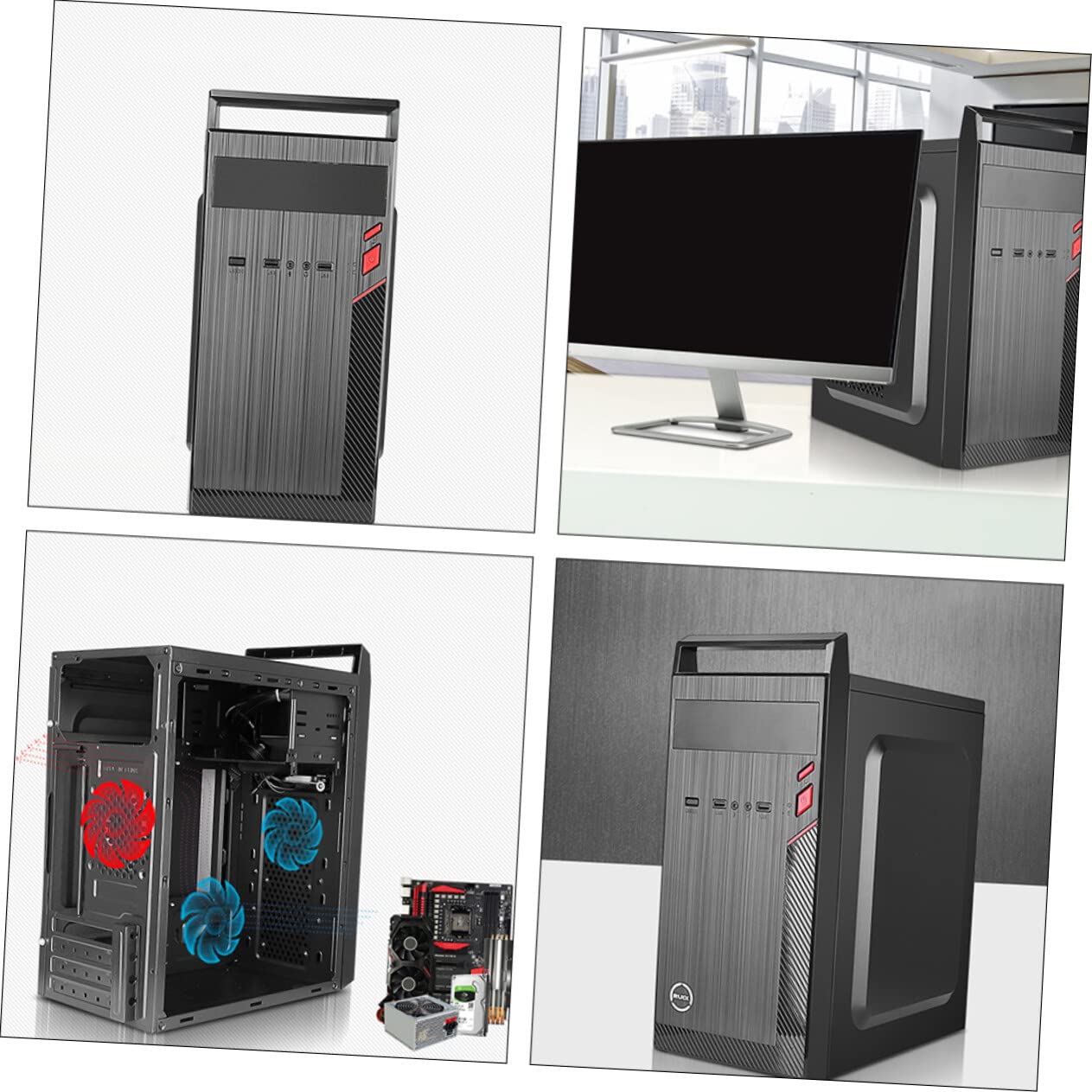 Compact Mini ITX Computer Case - Portable Chassis for Gaming PC, Desktop & Laptop Modifications | Durable Shell for Home Office, Streaming & Workstation Setups